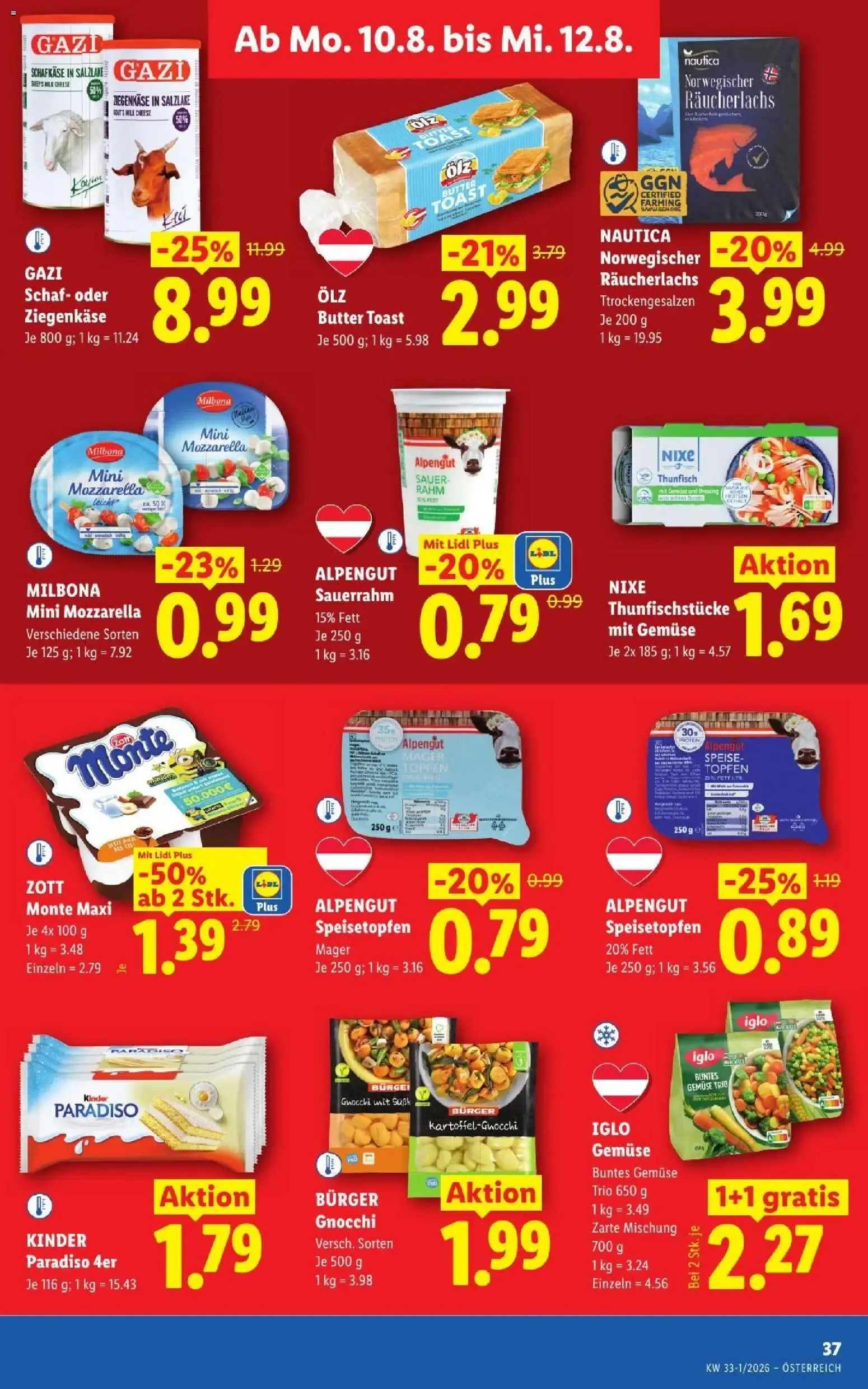 Mit Lidl Plus Österreichs günstigste Preise von 6. August bis 8. August 2026 - Flugblätt seite  44