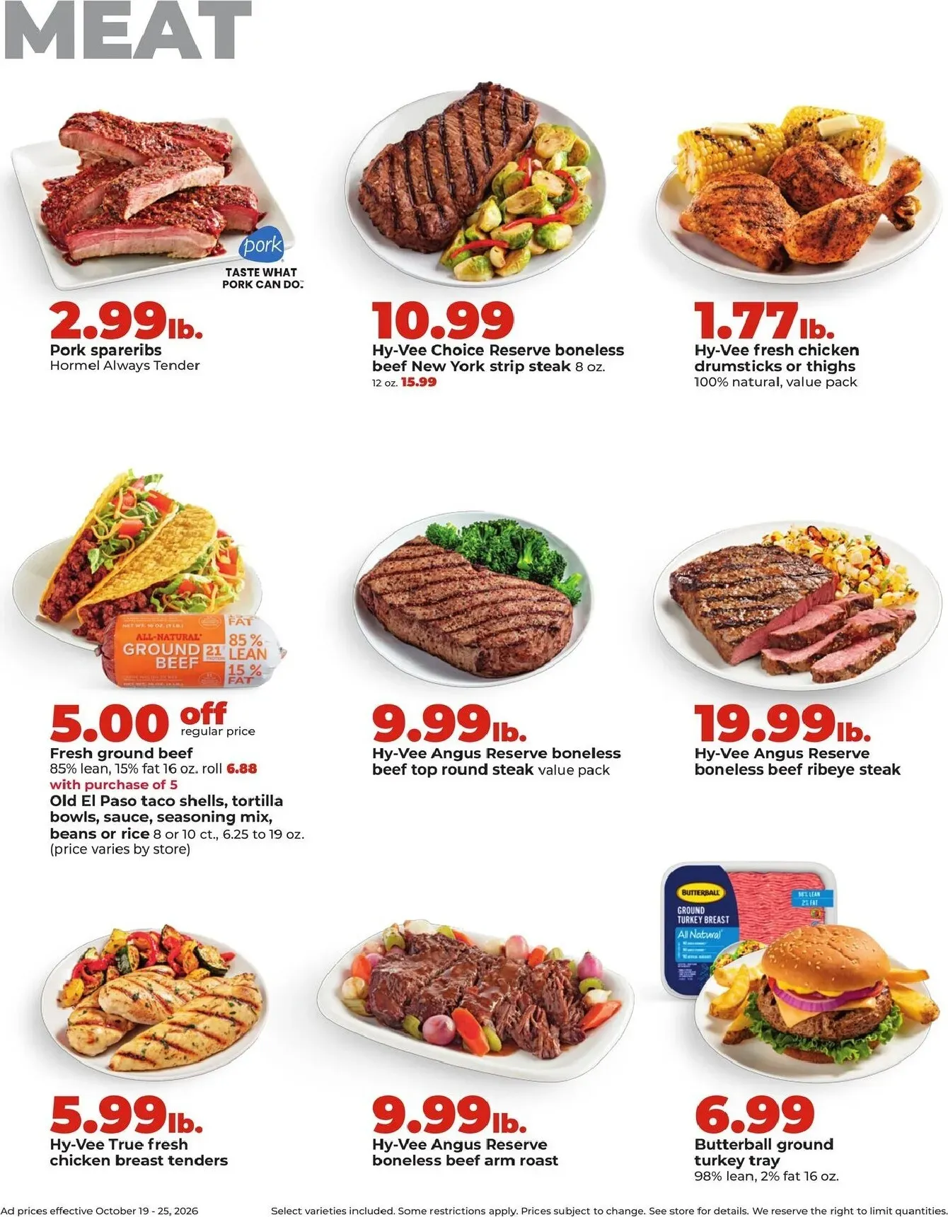 Weekly promotion Current Hy Vee leaflet valid from Monday 10/19/2026 to Sunday 10/25/2026 spanning from October 19 to October 25 2026 - Page 11 for Catalogue 365