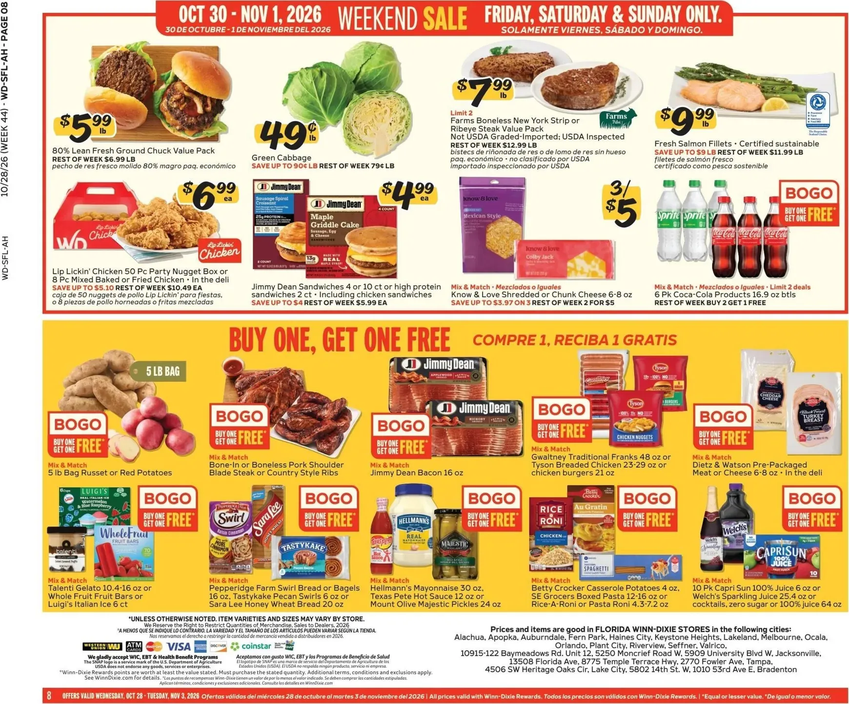 Weekly ad Current Winn-Dixie leaflet valid from Wednesday 10/28/2026 to Tuesday 11/03/2026 from October 28 to November 3 2026 - Page 8