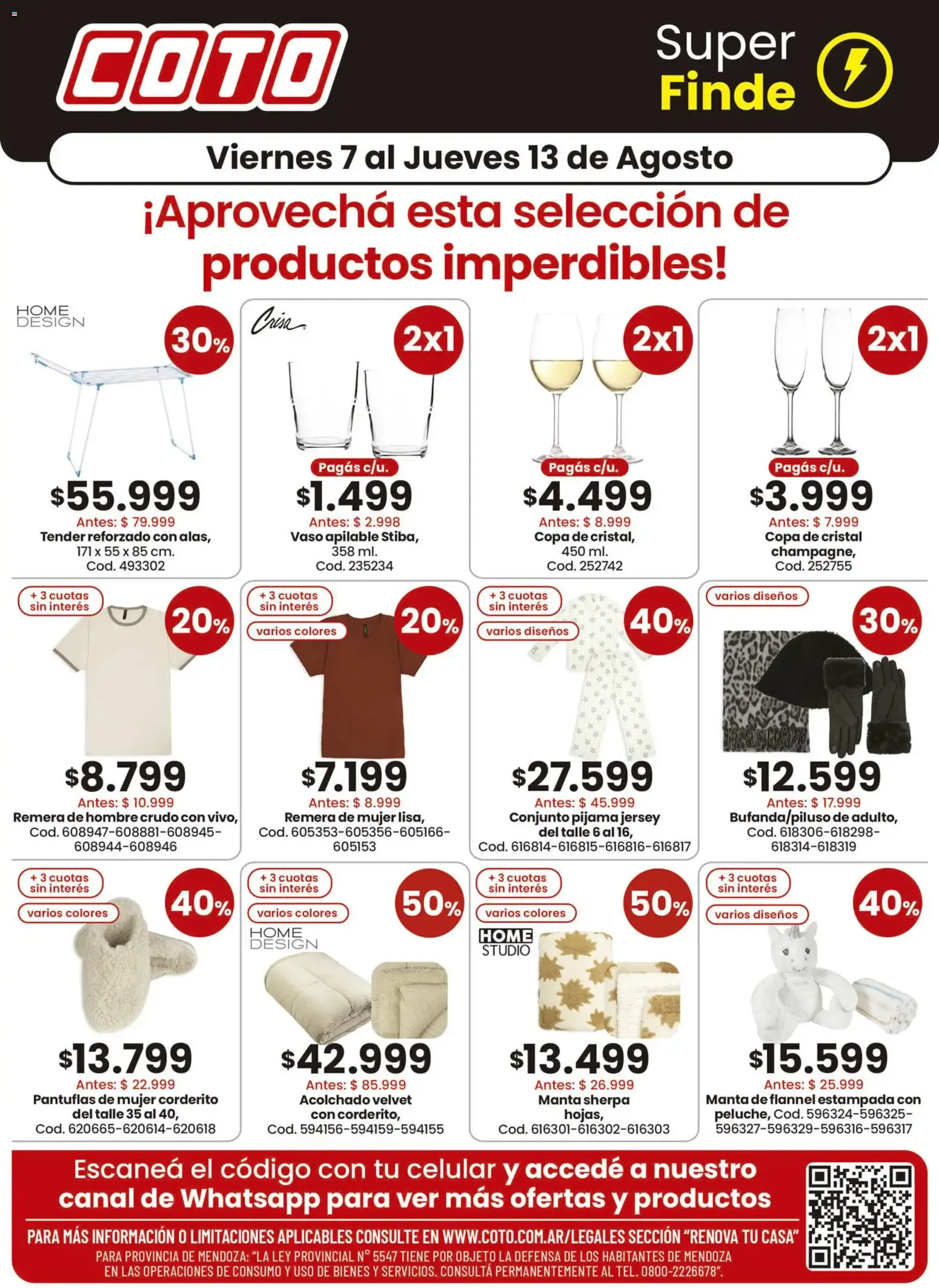 Ofertas de COTO Super Finde: Selección de Productos Imperdibles 7 de agosto al 13 de agosto 2026 - Página 1 del catálogo