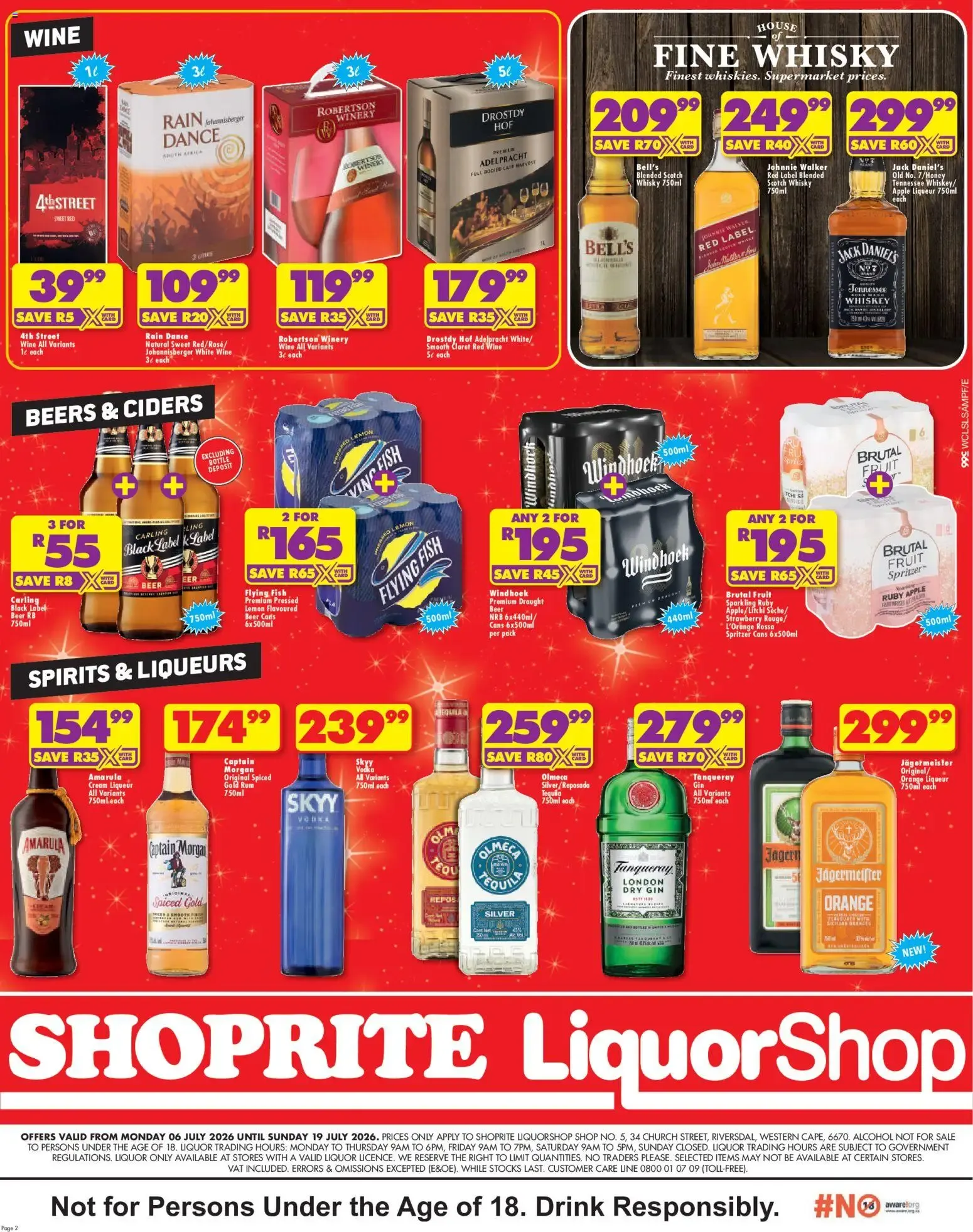 Shoprite LiquorShop Riversdal - Precios Bajos en Licores from 6 July to 19 July 2026 - Catalogue Page 2