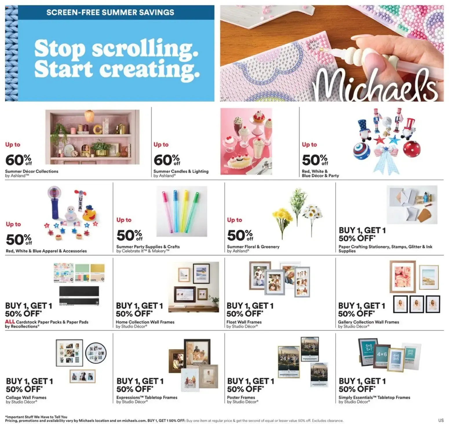 Michaels - SCREEN-FREE SUMMER SAVINGS