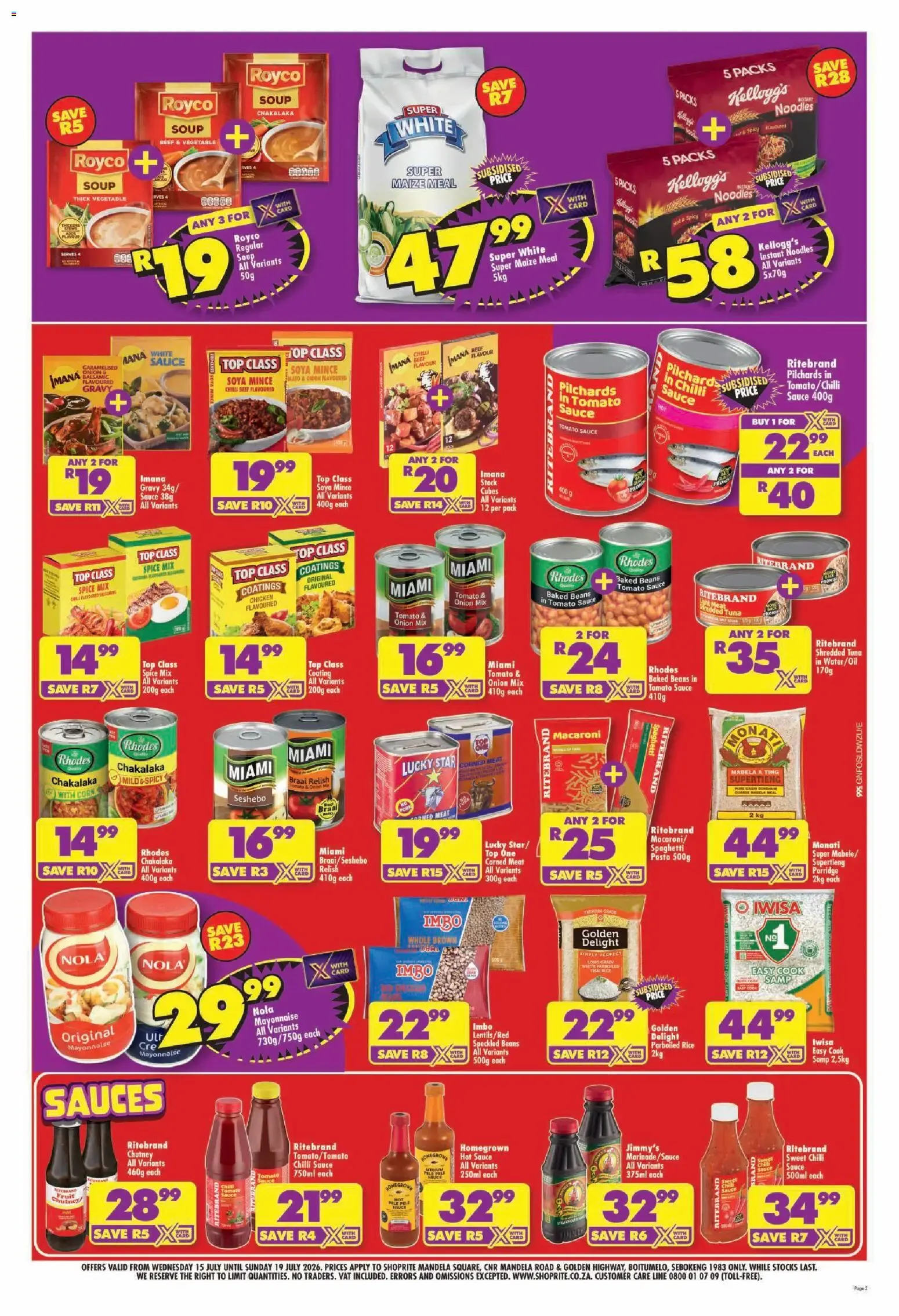 Shoprite Mandela Square - Low-Duuuma Deals! from 15 July to 19 July 2026 - Catalogue Page 5