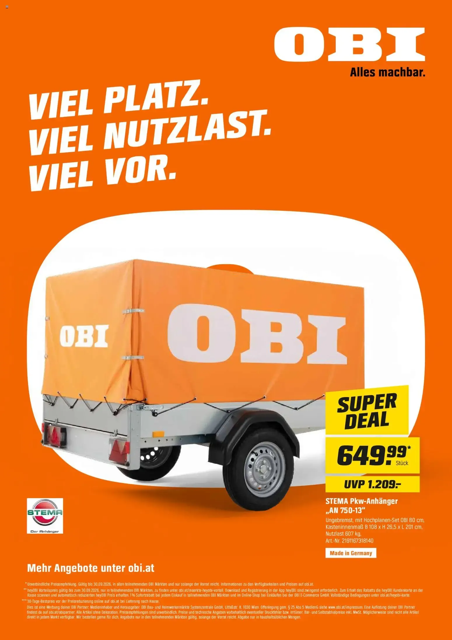 OBI Flugblatt von 01.09.2026 - Aktuelle Angebote von 1. September bis 30. September 2026 - Flugblätt seite 12