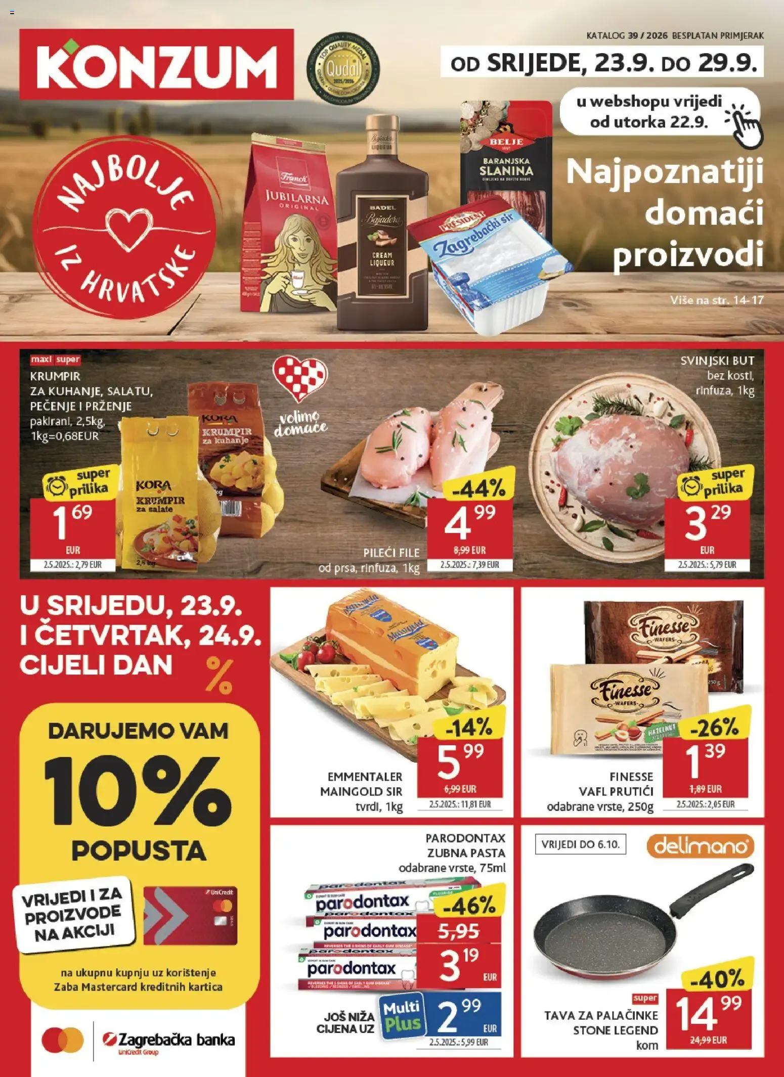 Katalog Konzum Katalog novi od 23.09.2026 na listanje > letak digitalni od 23. rujna do 29. rujna 2026. - Pregled Stranica 1