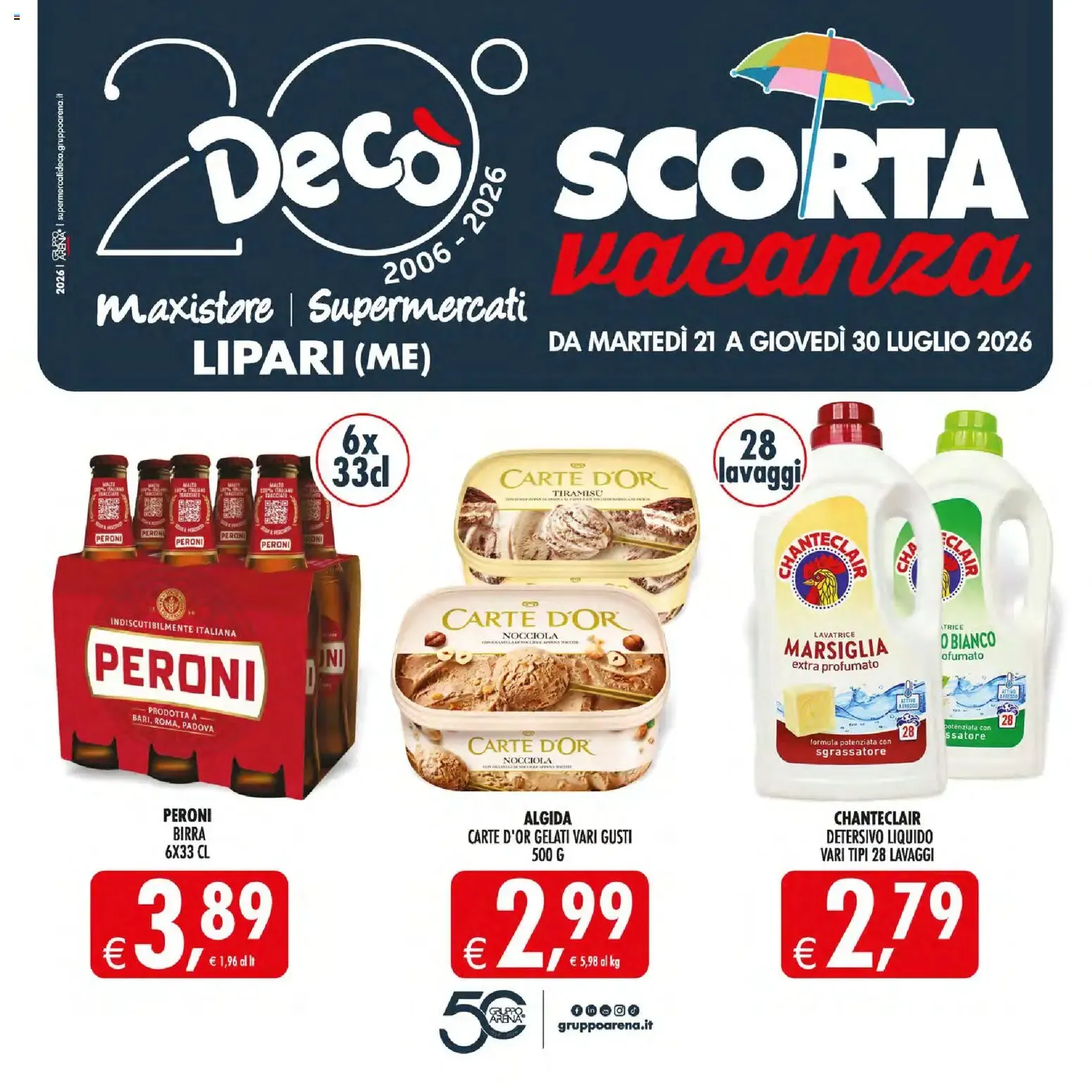 Nuovo Decò volantino Maxistore, Supermercati Lipari dal 21/07/2026 > offerte anteprima 🛍️ da 21 luglio a 30 luglio di 2026 - Pagina del volantino 1