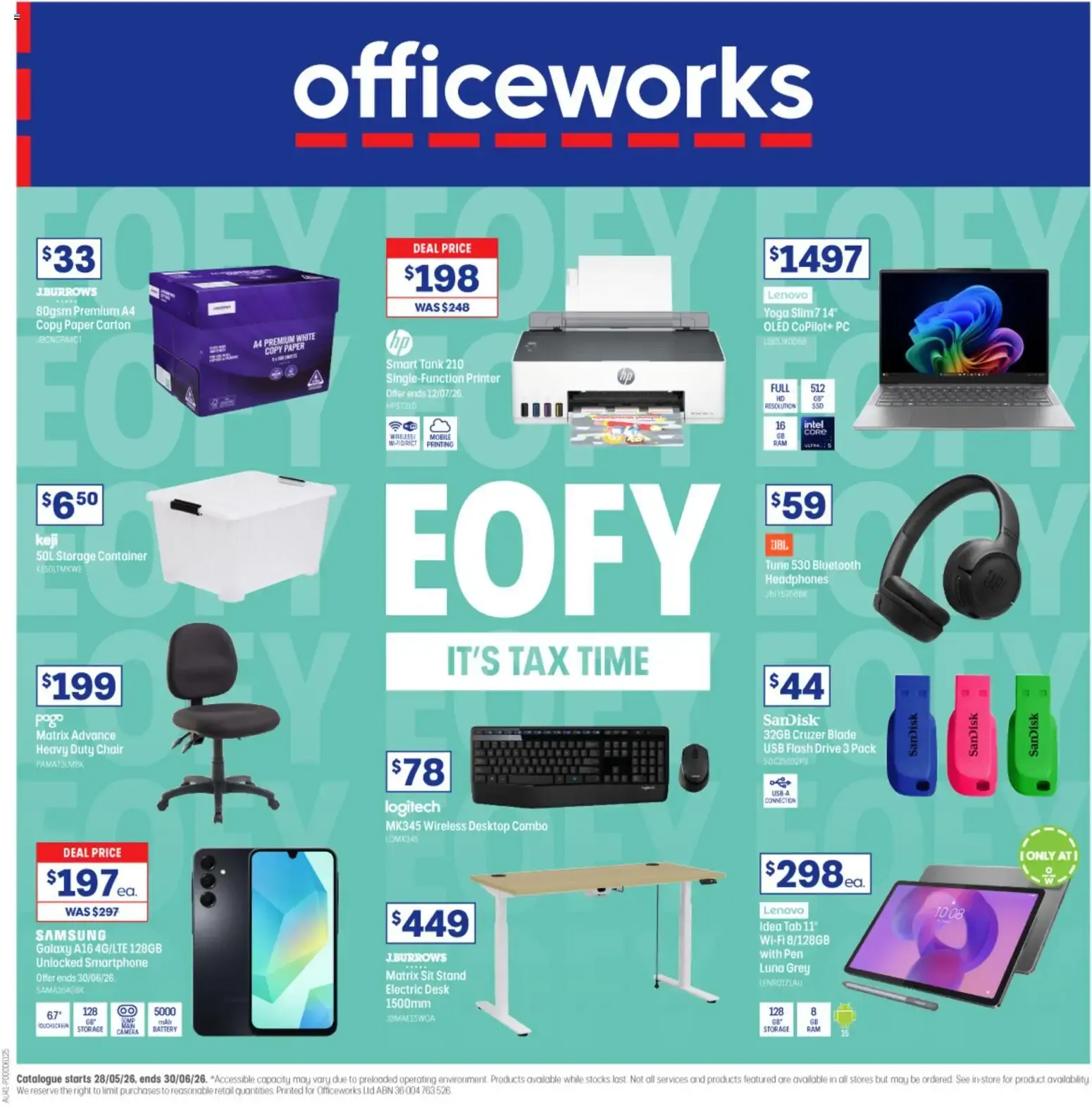 Officeworks catalogue - 28/05/2026 > weekly / monthly specials - Catalogue valid from 28 May to 30 June 2026 - page 1