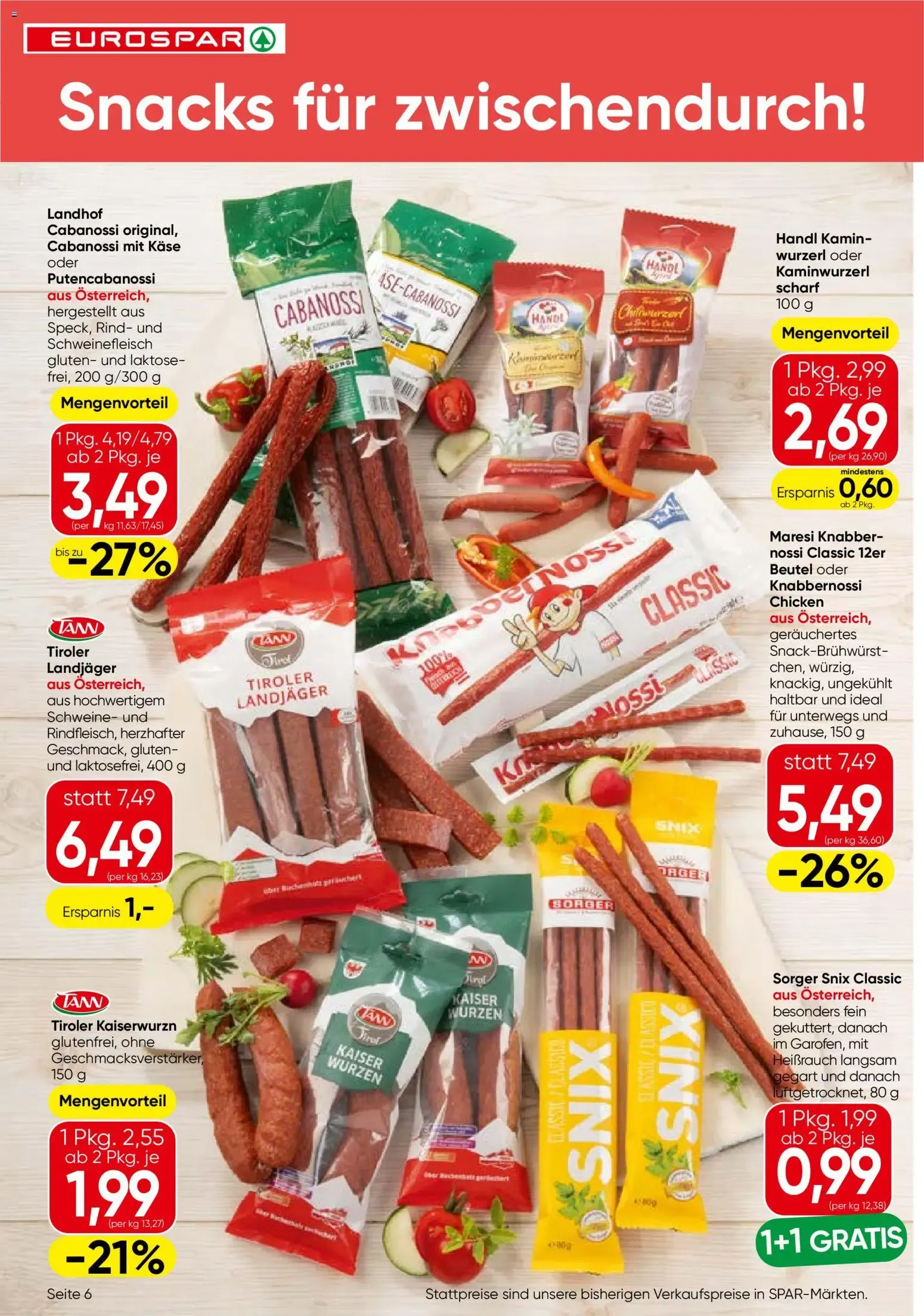 Eurospar Flugblatt von 27.08.2026 - Aktuelle Angebote von 27. August bis 9. September 2026 - Flugblätt seite  6