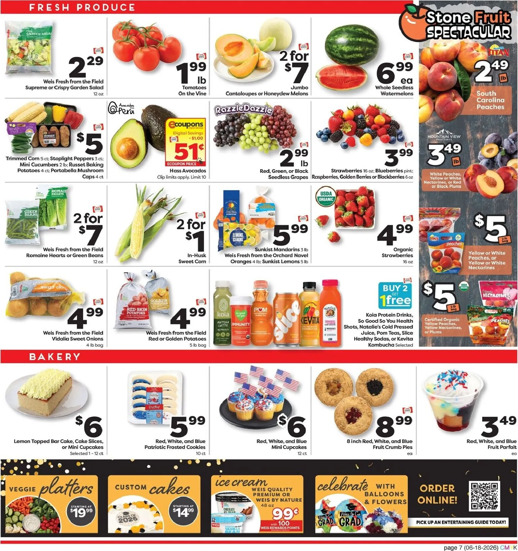 Weekly ad Current Weis Markets - Extended Savings leaflet valid from Thursday 06/18/2026 to Wednesday 07/15/2026 from June 18 to July 15 2026 - Page 7