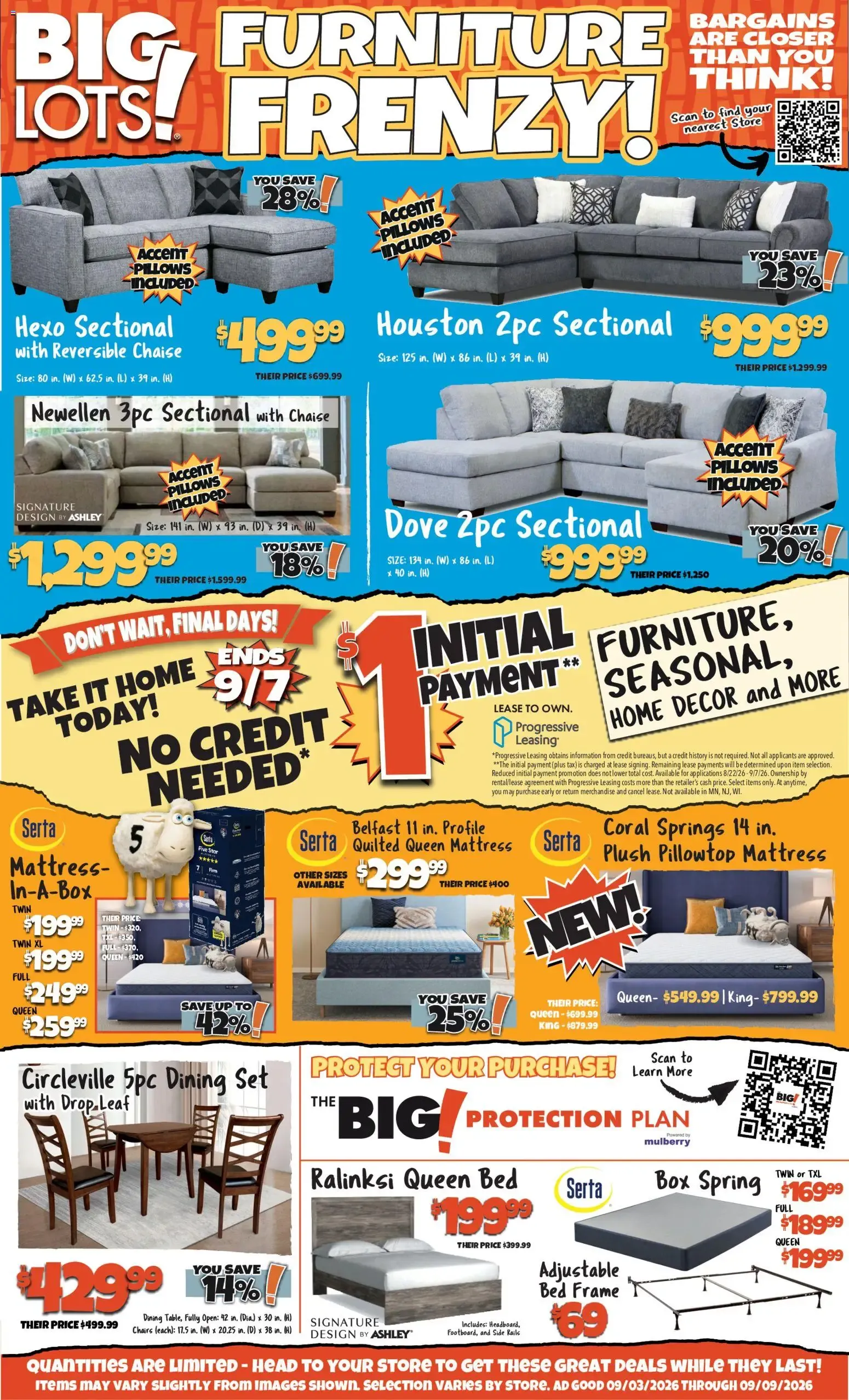 Weekly promotion Big Lots Weekly Ad from 09/03/2026 - Flyer spanning from September 3 to September 9 2026 - Page 1 for Catalogue 365