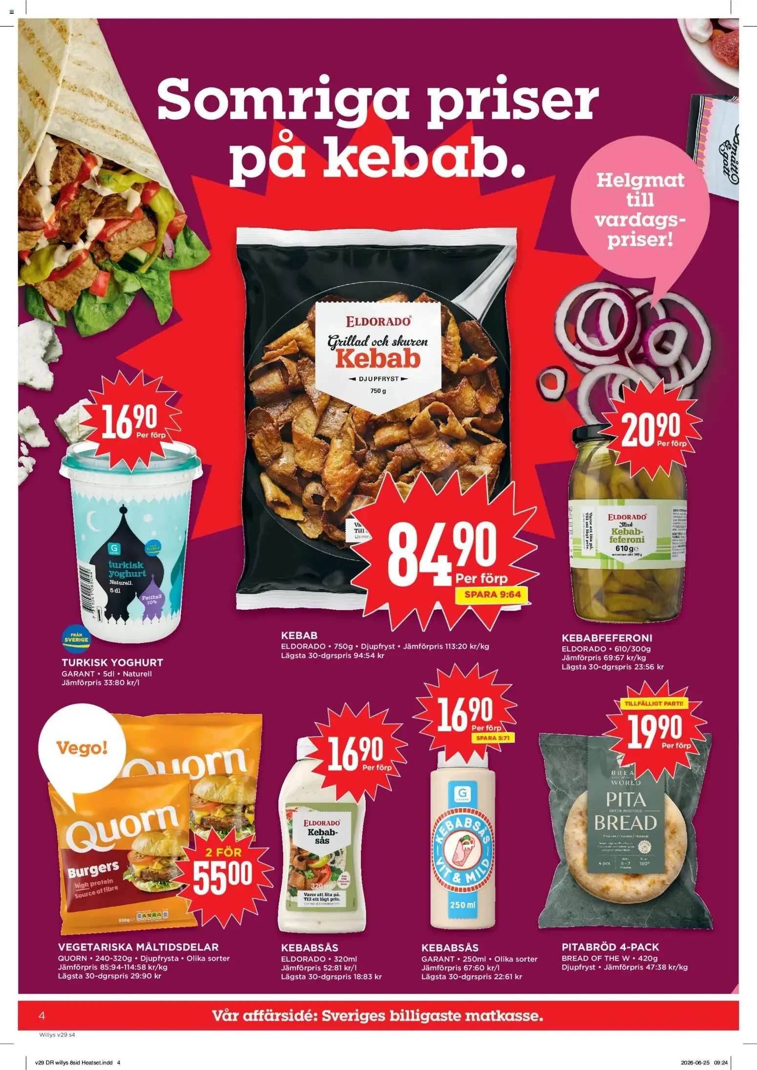 Willys: Veckans hyvlade priser från 13 juli till 19 juli 2026 - Reklamblad sidor 4