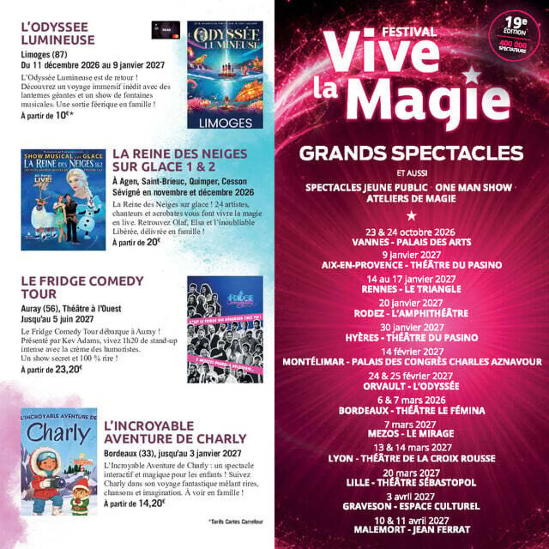 Carrefour Spectacles: Le Monde de La Reine des Neiges du 2 octobre au 7 février 2027 - Catalogue page 17