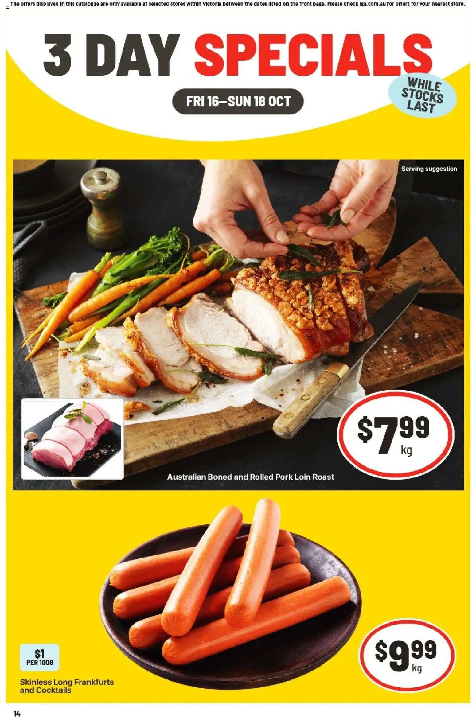 3 Day Specials - Catalogue valid from 16 October to 18 October 2026 - page 1