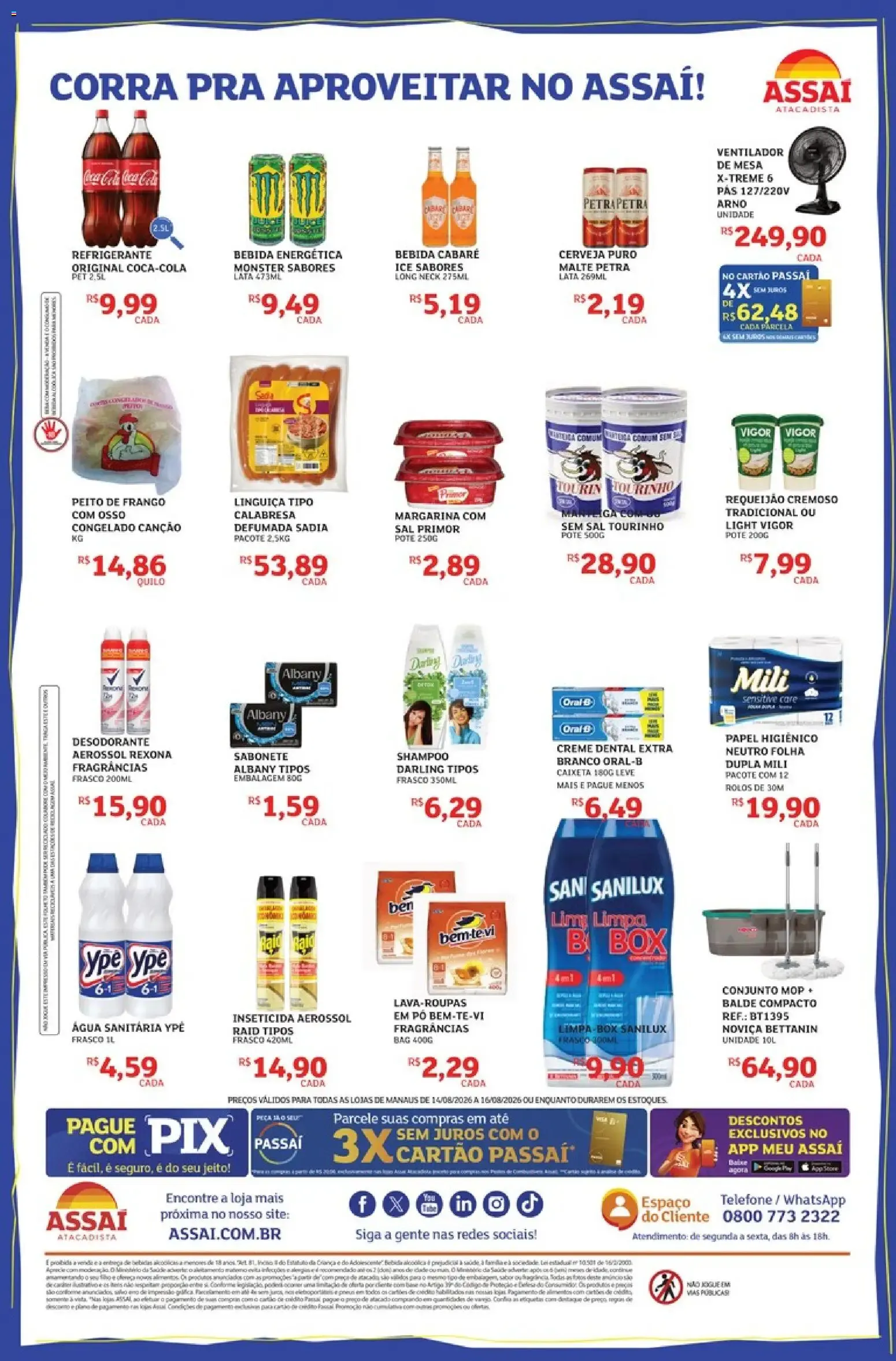 Encarte de Assaí Atacadista ofertas - AM de 14/08/2026 | Promoções Online 14 de agosto até 16 de agosto 2026 - Pagina 2