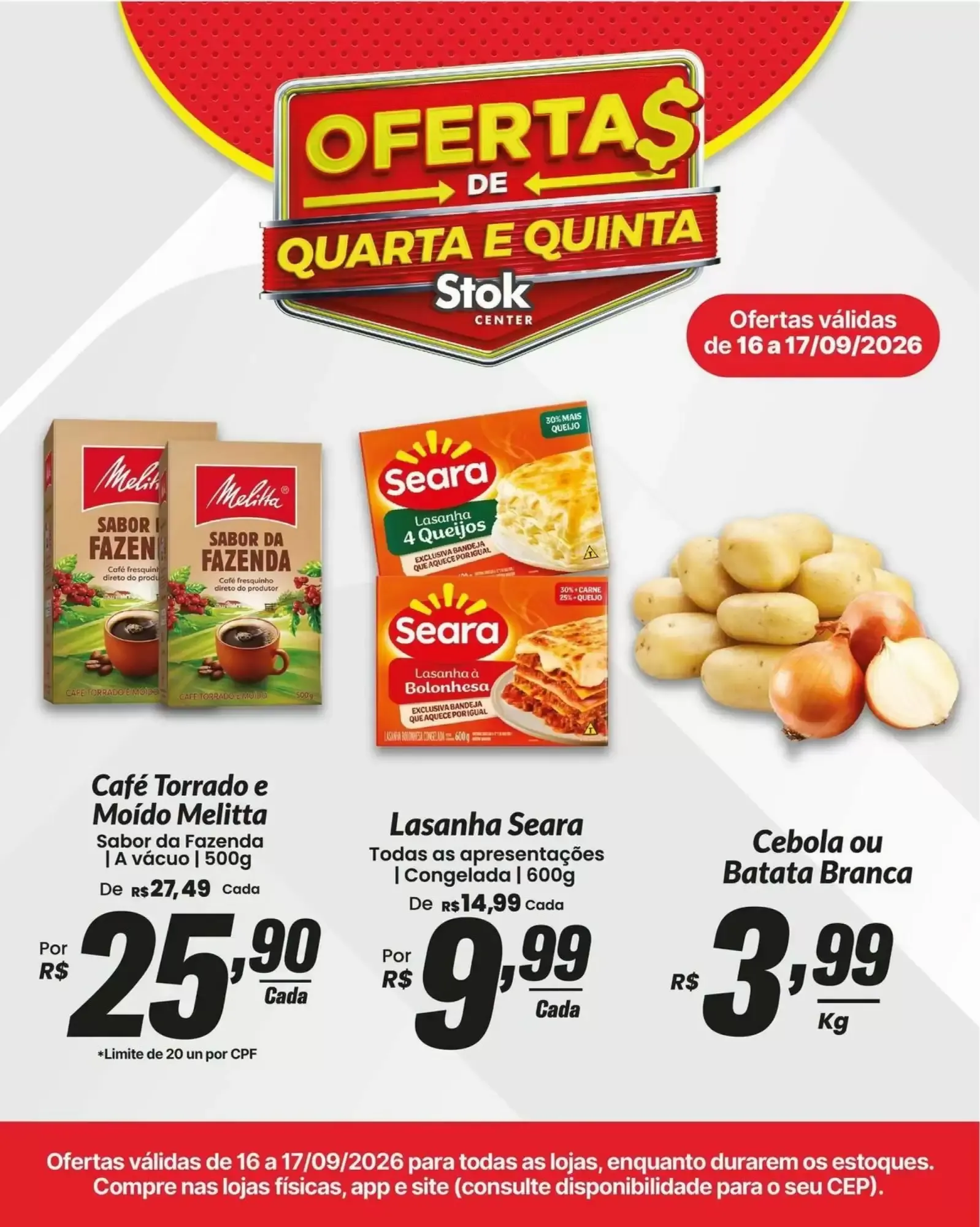 Encarte de OFERTAS DE QUARTA E QUINTA Stok CENTER 16 de setembro até 17 de setembro 2026 - Pagina 1