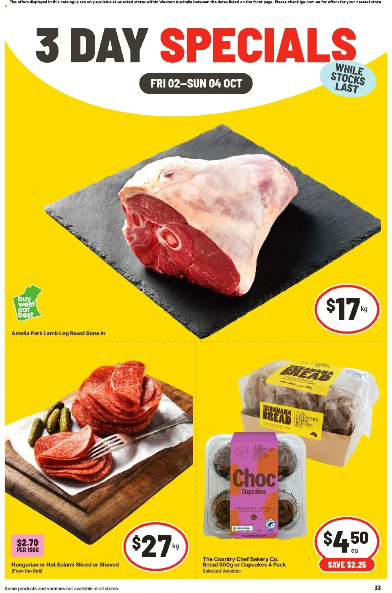 3 DAY SPECIALS - Catalogue valid from 2 October to 4 October 2026 - page 1