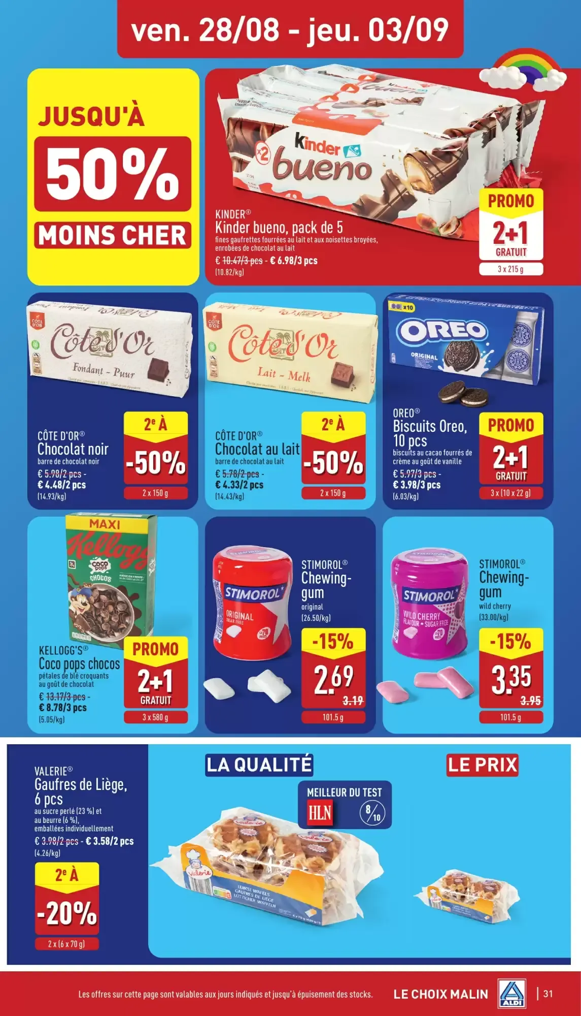 ALDI Dépliant du 24/08 au 29/08 van 24 augustus tot 29 augustus 2026 - folder pagina 31