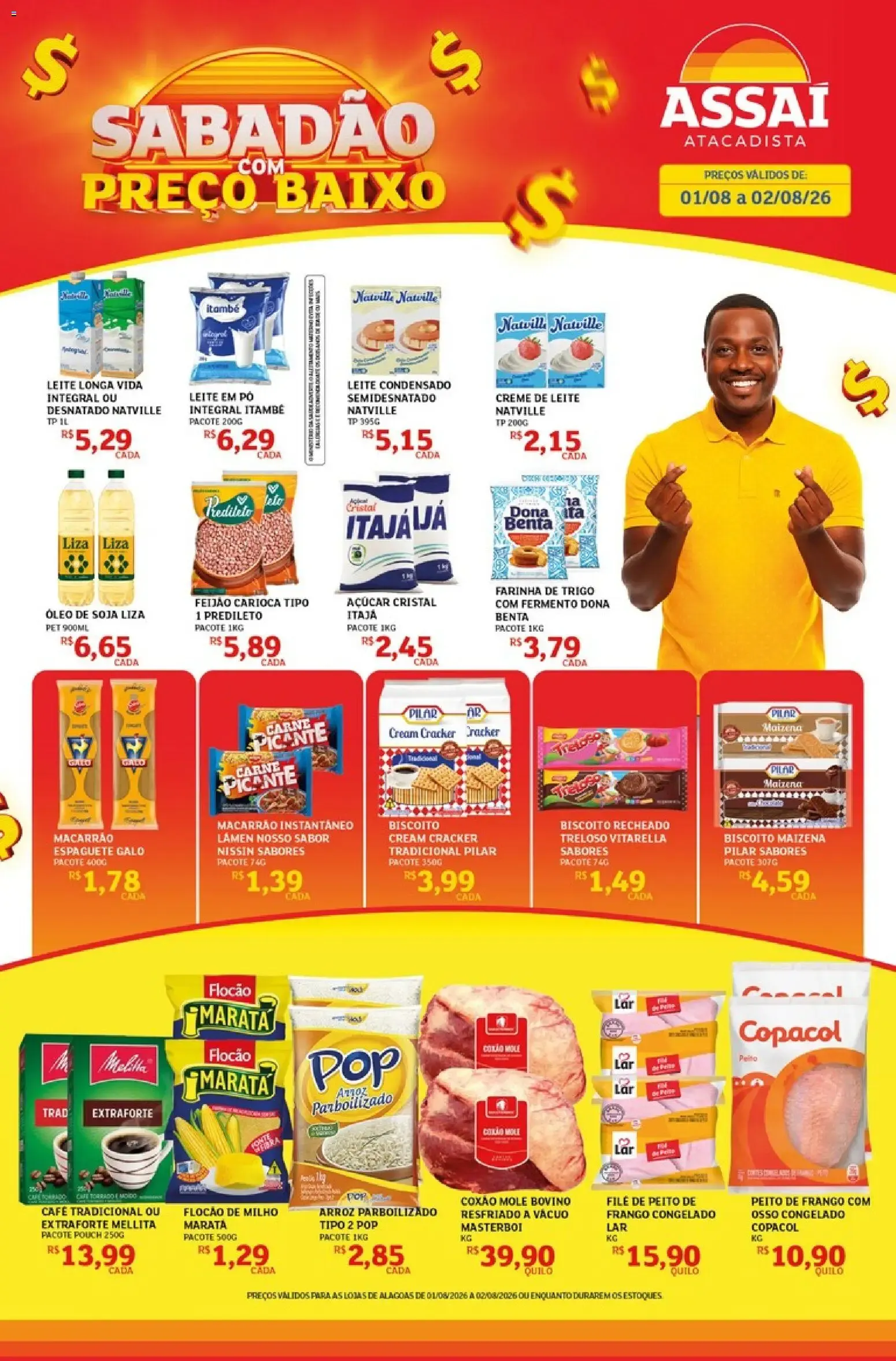 Encarte de Sabadão com Preço Baixo - Assaí Atacadista 1 de agosto até 2 de agosto 2026 - Pagina 1