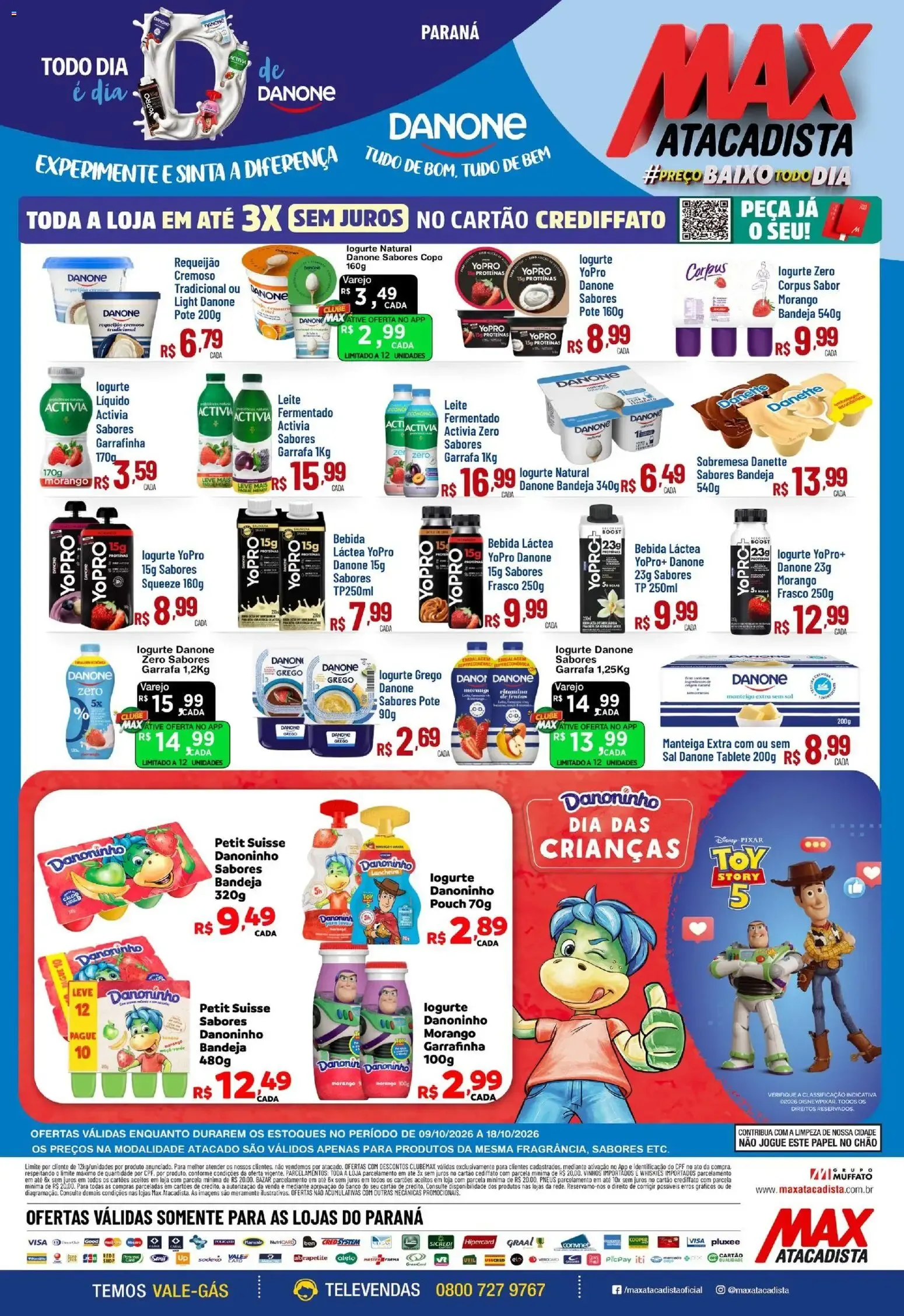 Encarte de Max Atacadista ofertas Danone de 09/10/2026 | Promoções Online 9 de outubro até 18 de outubro 2026 - Pagina 1