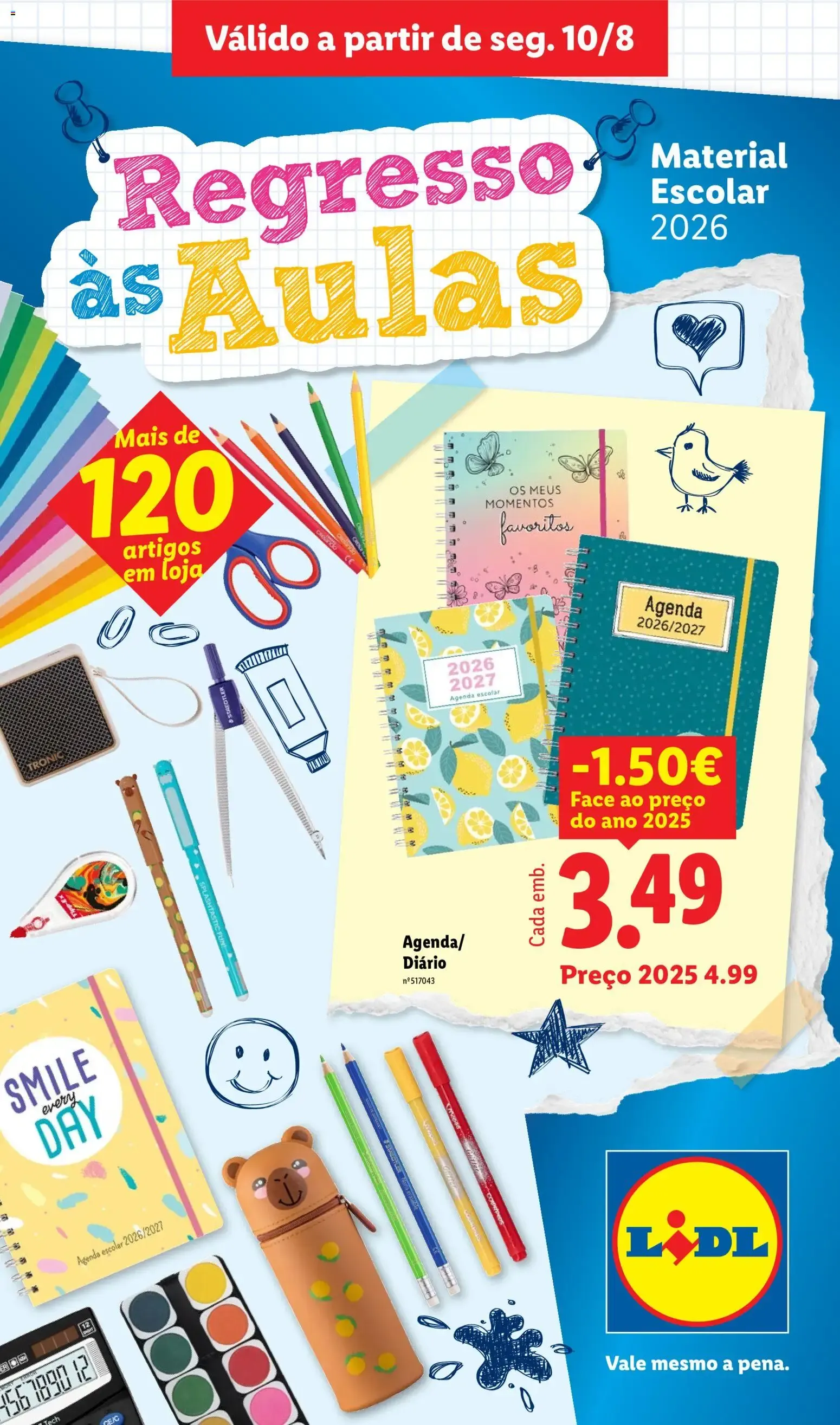 Folheto Regresso às Aulas - Material Escolar de 10 de agosto até 7 de setembro 2026 - Pagina 1
