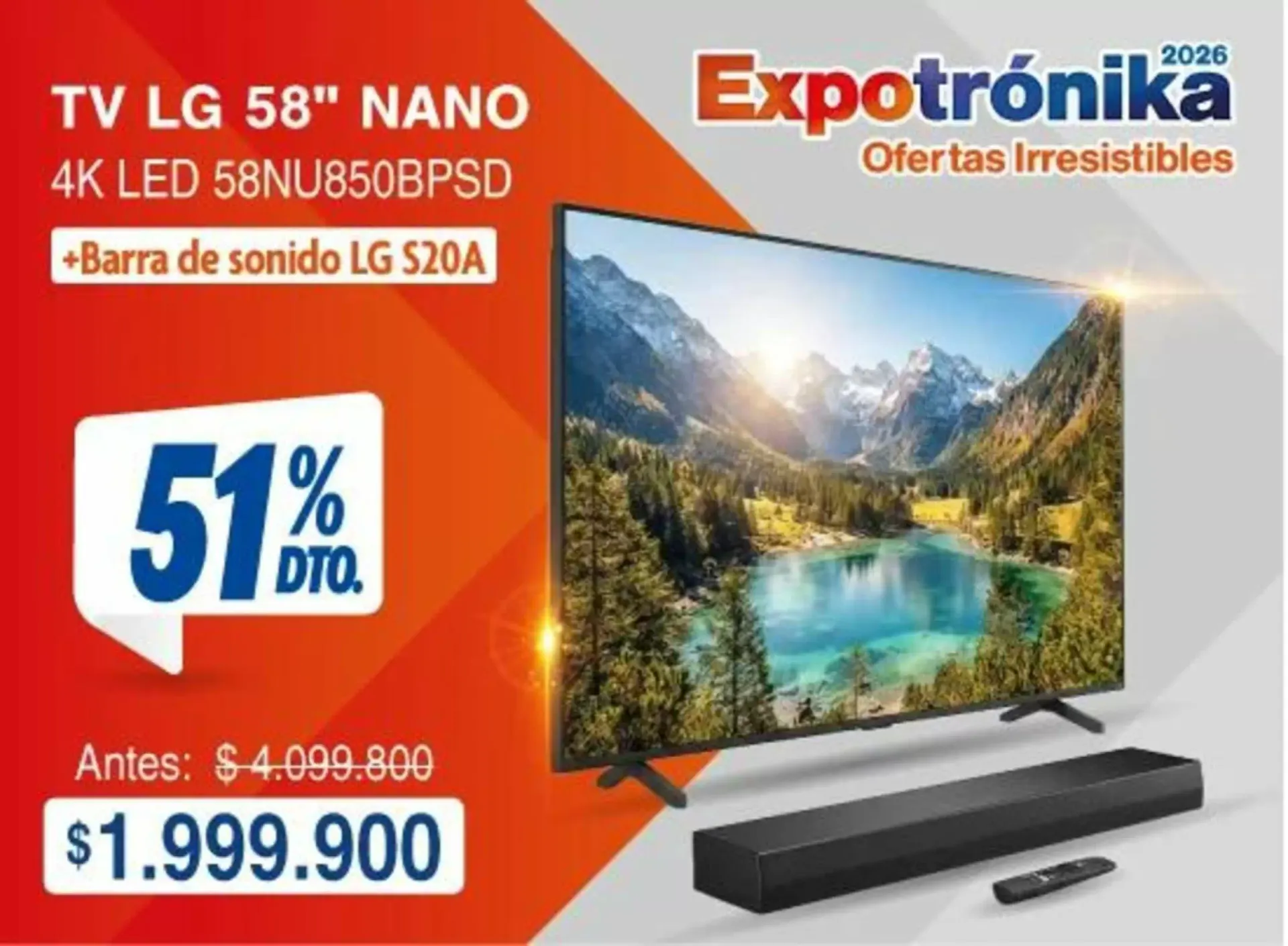 Catalogo de Expotrónika 2026: Ofertas Irresistibles en TV LG 58" Nano 1 de octubre al 16 de octubre 2026 - Pag 1