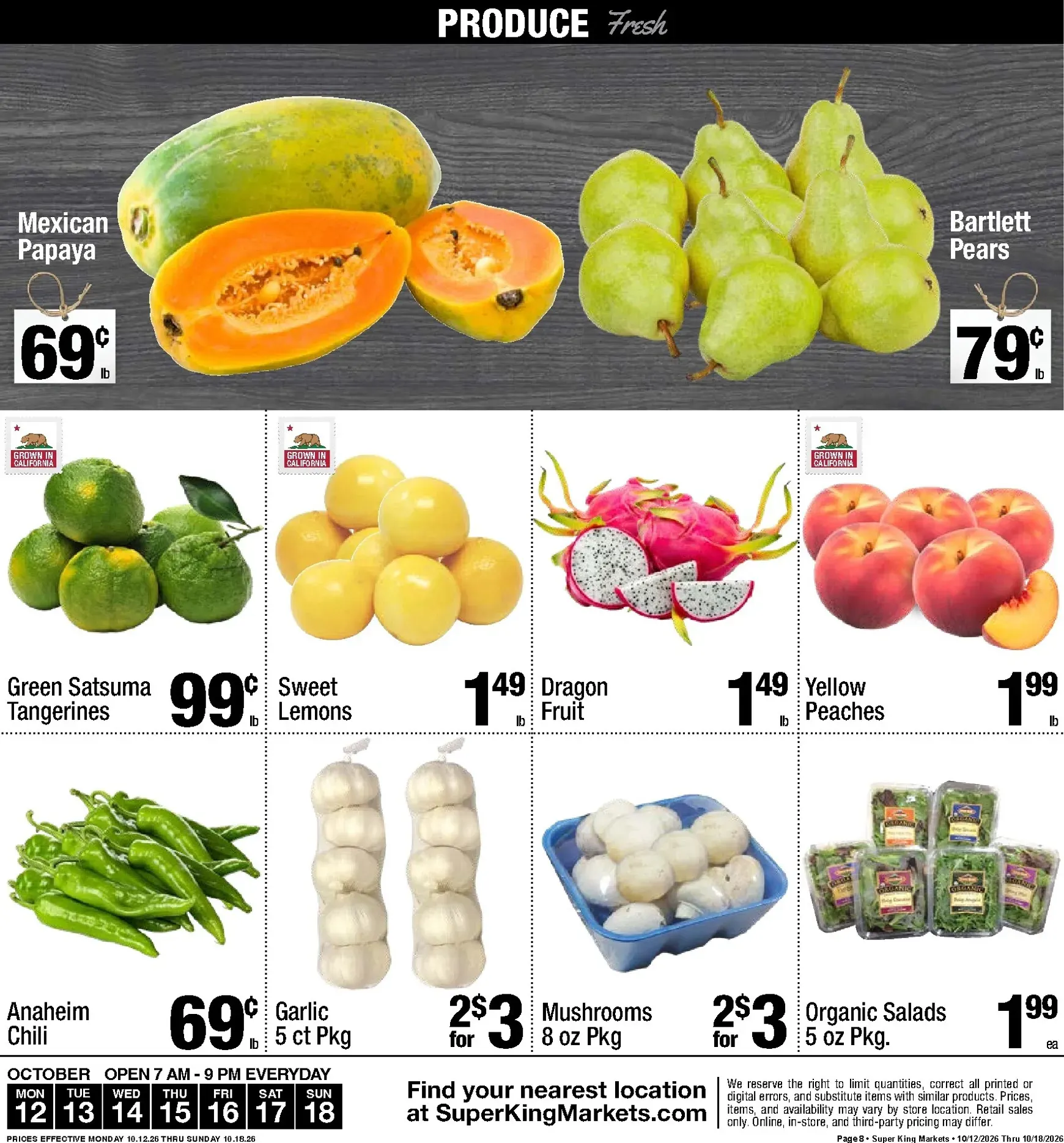 Weekly ad Current Super King leaflet valid from Monday 10/12/2026 to Sunday 10/18/2026 from October 12 to October 18 2026 - Page 8