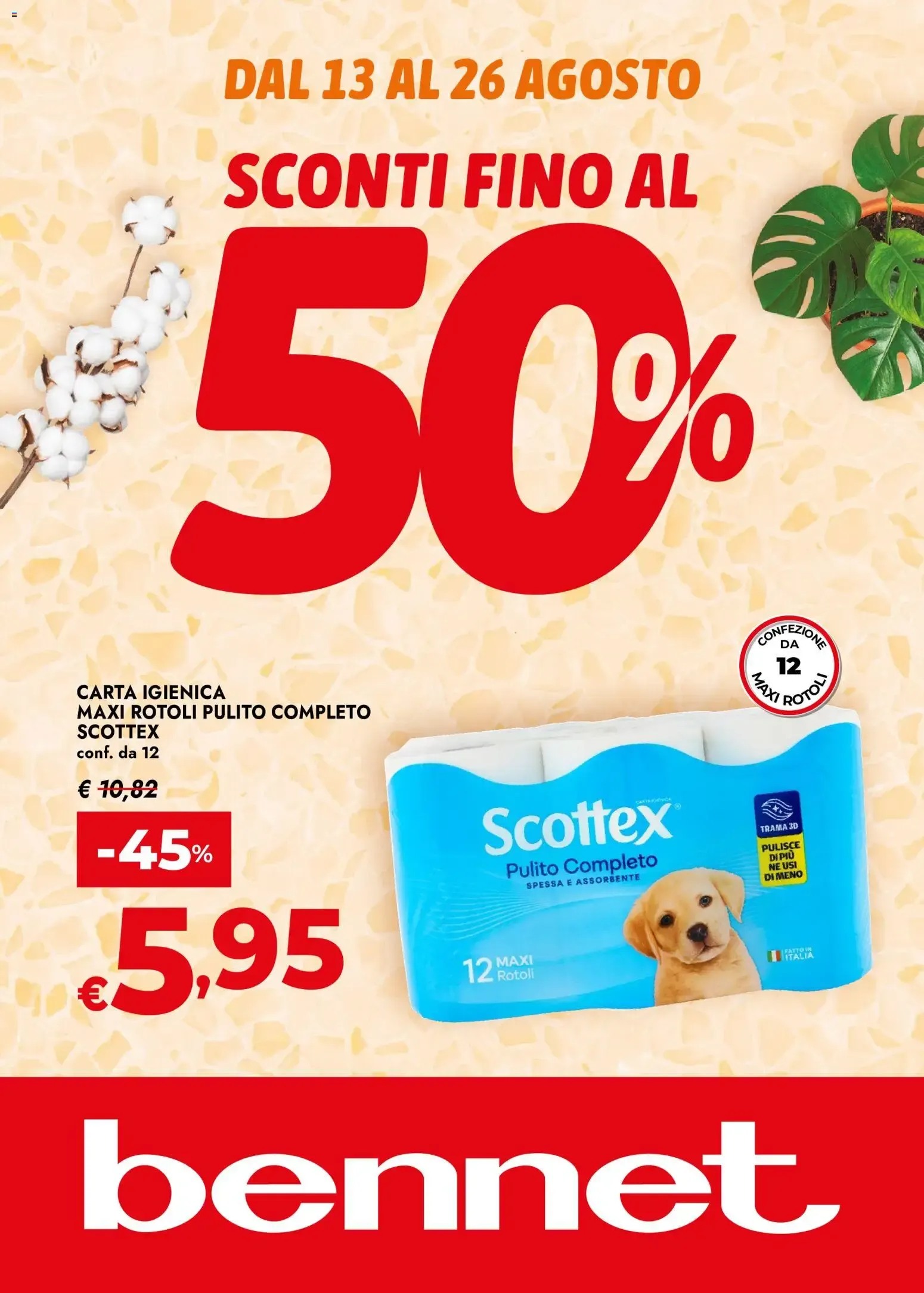 Bennet: Sconti fino al 50% da 13 agosto a 26 agosto di 2026 - Pagina del volantino 1