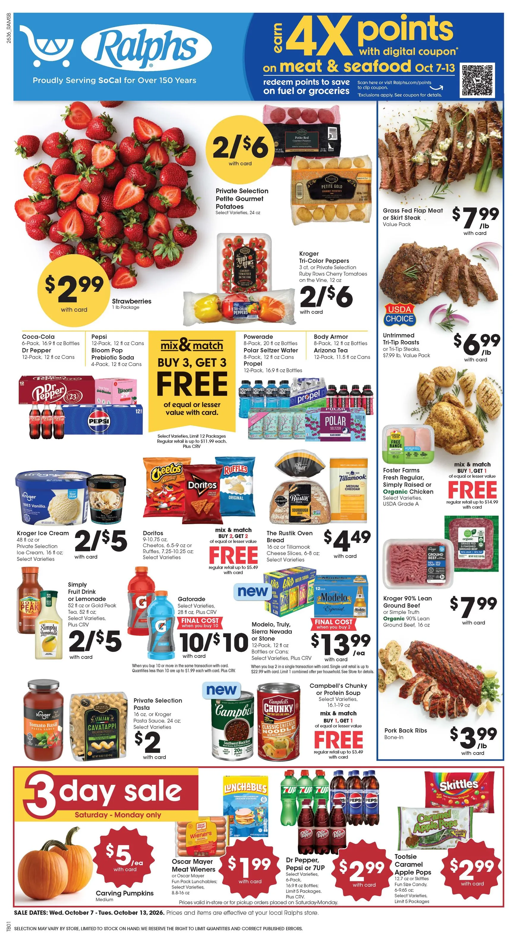 Weekly ad Current Ralphs leaflet valid from Wednesday 10/07/2026 to Tuesday 10/13/2026 from October 7 to October 13 2026 - Page 1