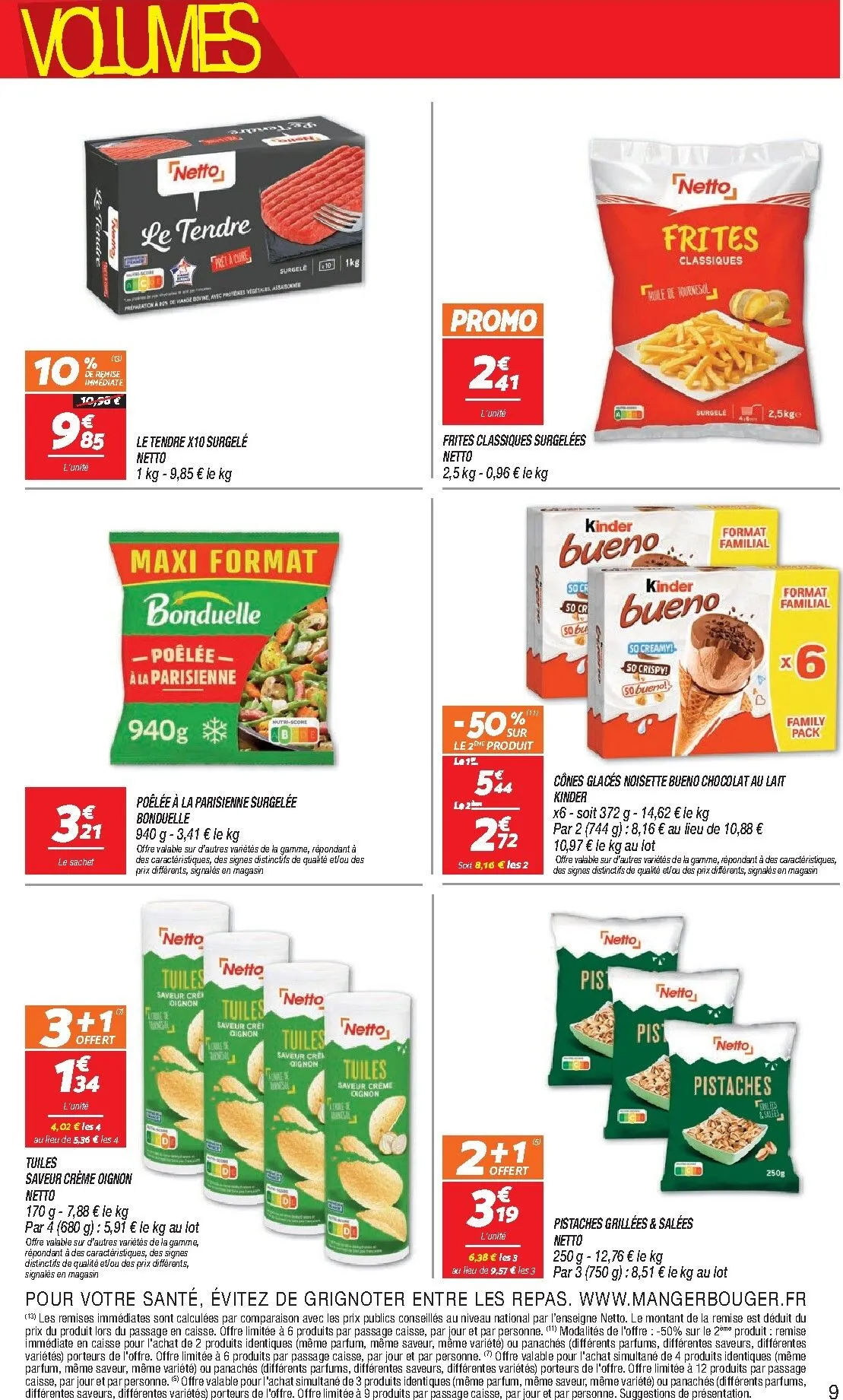 Flyer Netto - Maxi Volumes pour la semaine prochaine du du mardi 27/10/2026 au du lundi 09/11/2026 du 27 octobre au 9 novembre 2026 - Catalogue page 9