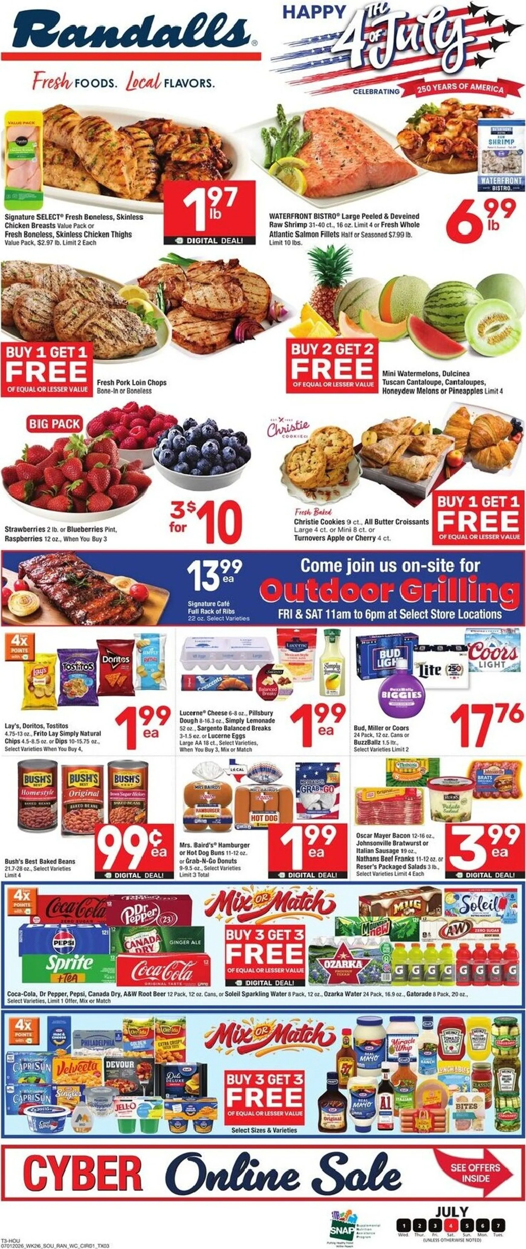 Weekly ad Current Randalls leaflet valid from Wednesday 07/01/2026 to Tuesday 07/07/2026 from July 1 to July 7 2026 - Page 1