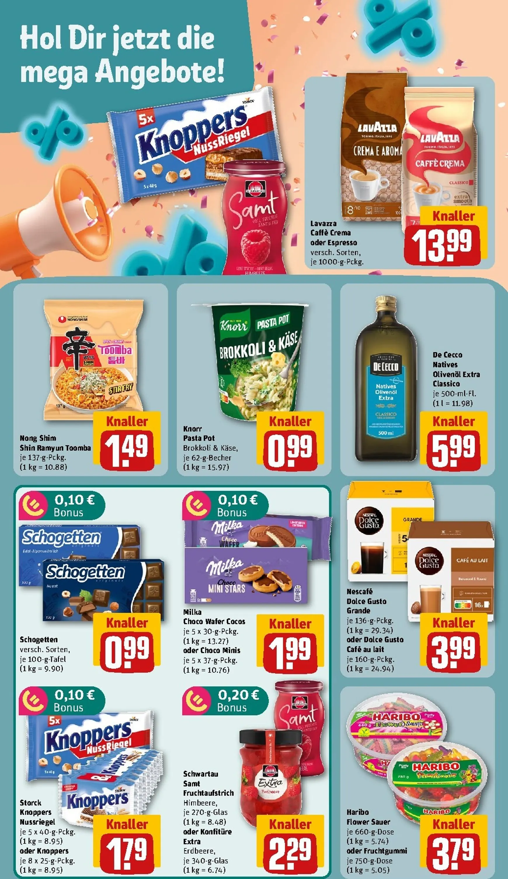 Die REWE Jubelwochen Mega Angebote, mega sparen! von 28. September bis 4. Oktober 2026 - Prospekt seite 6