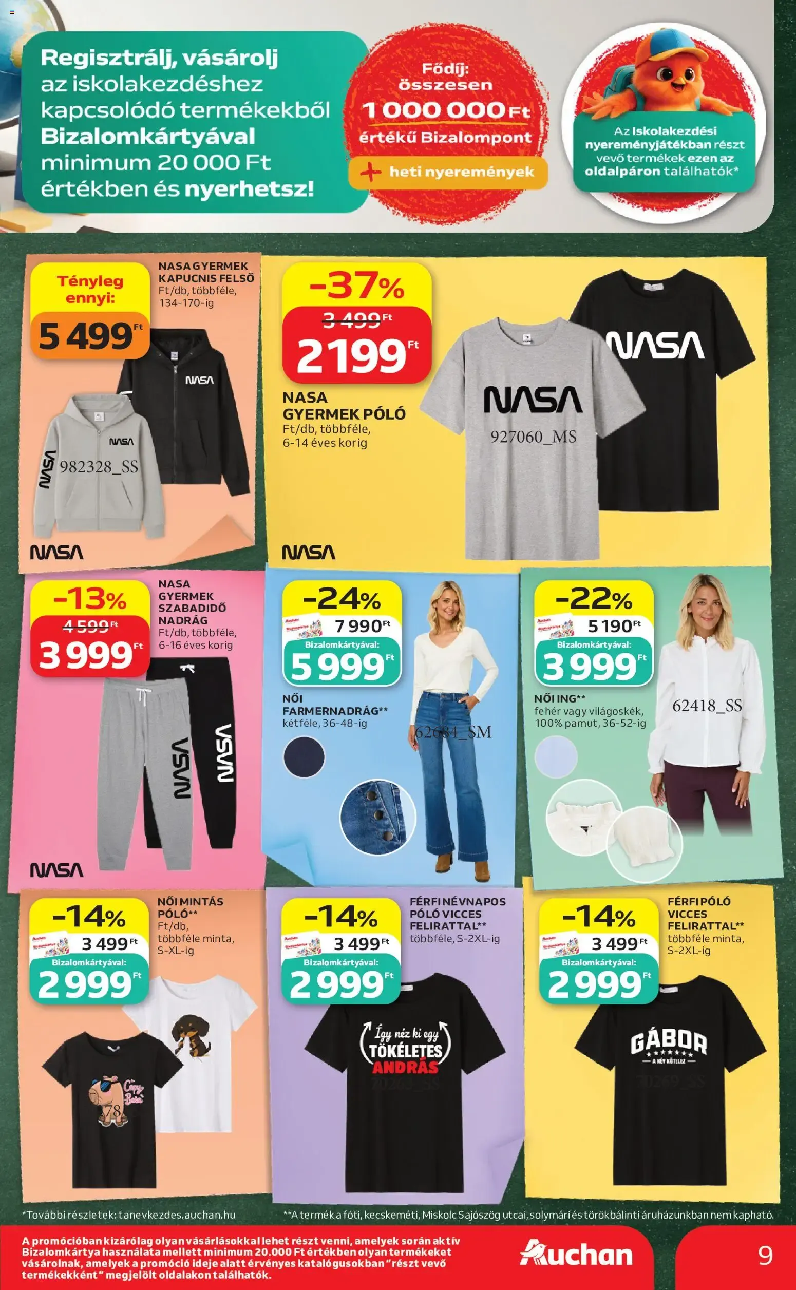 Katalógus Auchan Iskolakezdés ajánlatok - 2026.08.21. -tól/töl > akció, lapozható szórólap 🛍️ augusztus 21.-tól augusztus 26.-ig 2026. - Oldal 9