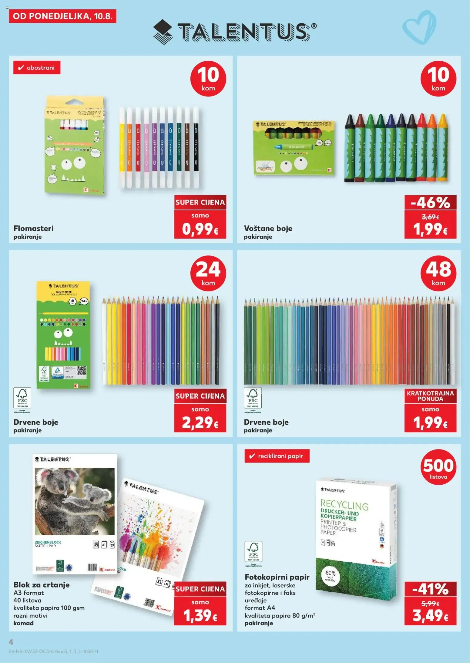 Katalog Kaufland Hura! Počinje škola! (¡Hurra! ¡Empieza el colegio!) od 10. kolovoza do 13. rujna 2026. - Pregled Stranica 4