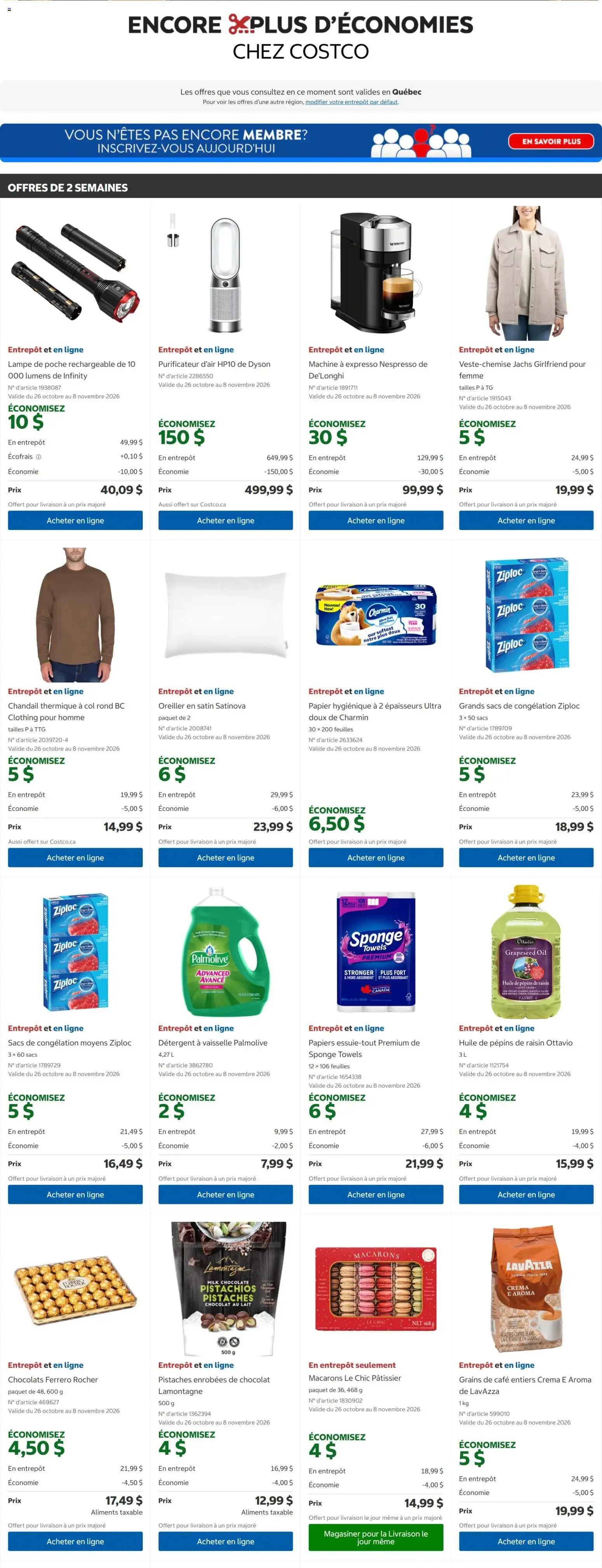 Costco circulaire from Oct 26, 2026 > weekly specials & deals