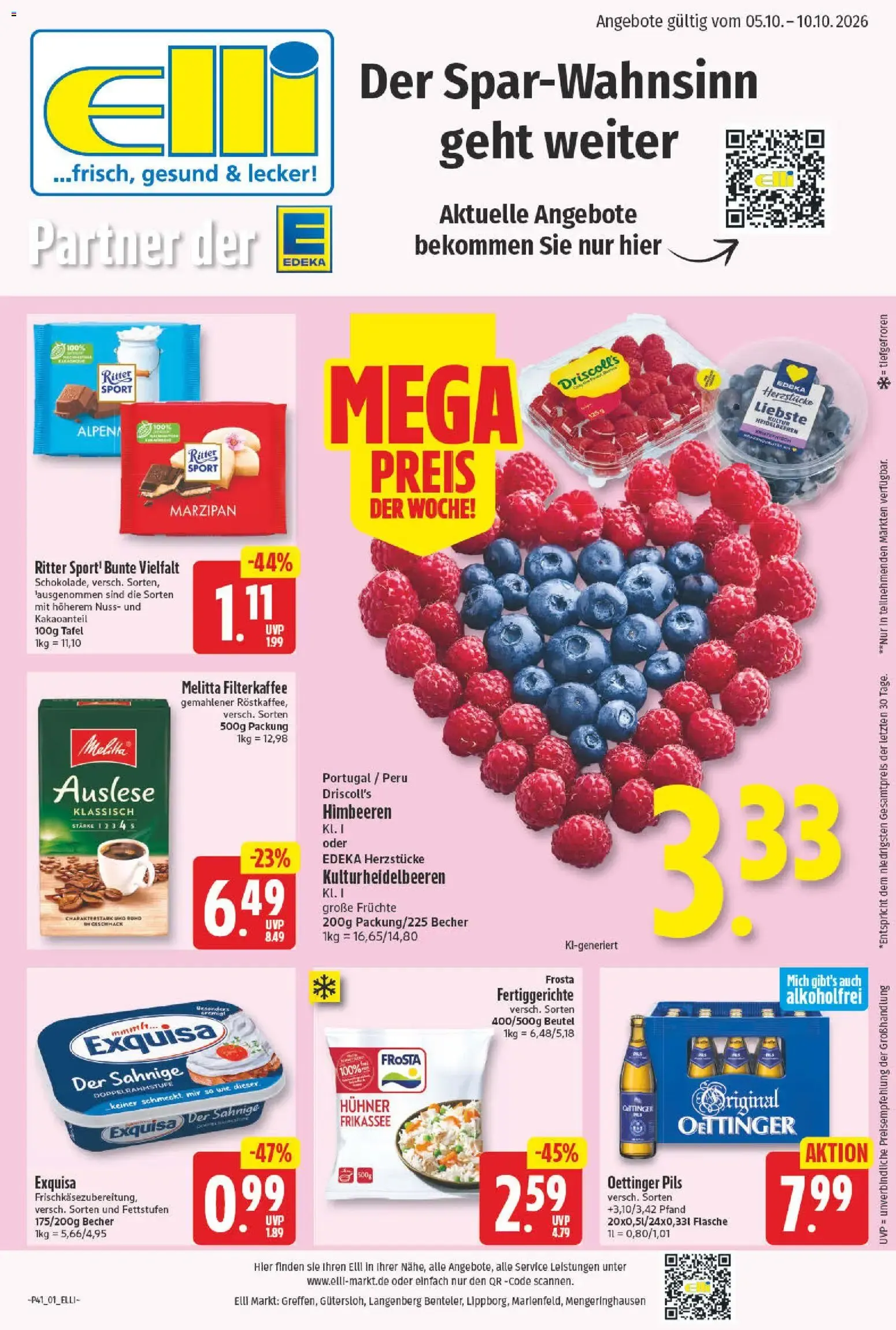 Elli: Der Spar-Wahnsinn geht weiter von 5. Oktober bis 10. Oktober 2026 - Prospekt seite 1