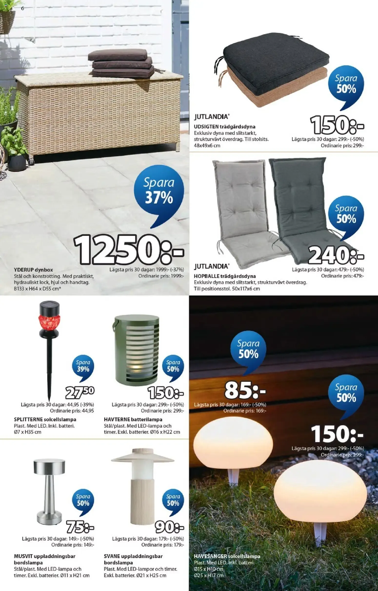 JYSK erbjudanden från 01/06/2026 - 28/06/2026 > Reklamblad nuvarande rabatter från 1 juni till 28 juni 2026 - Reklamblad sidor 6