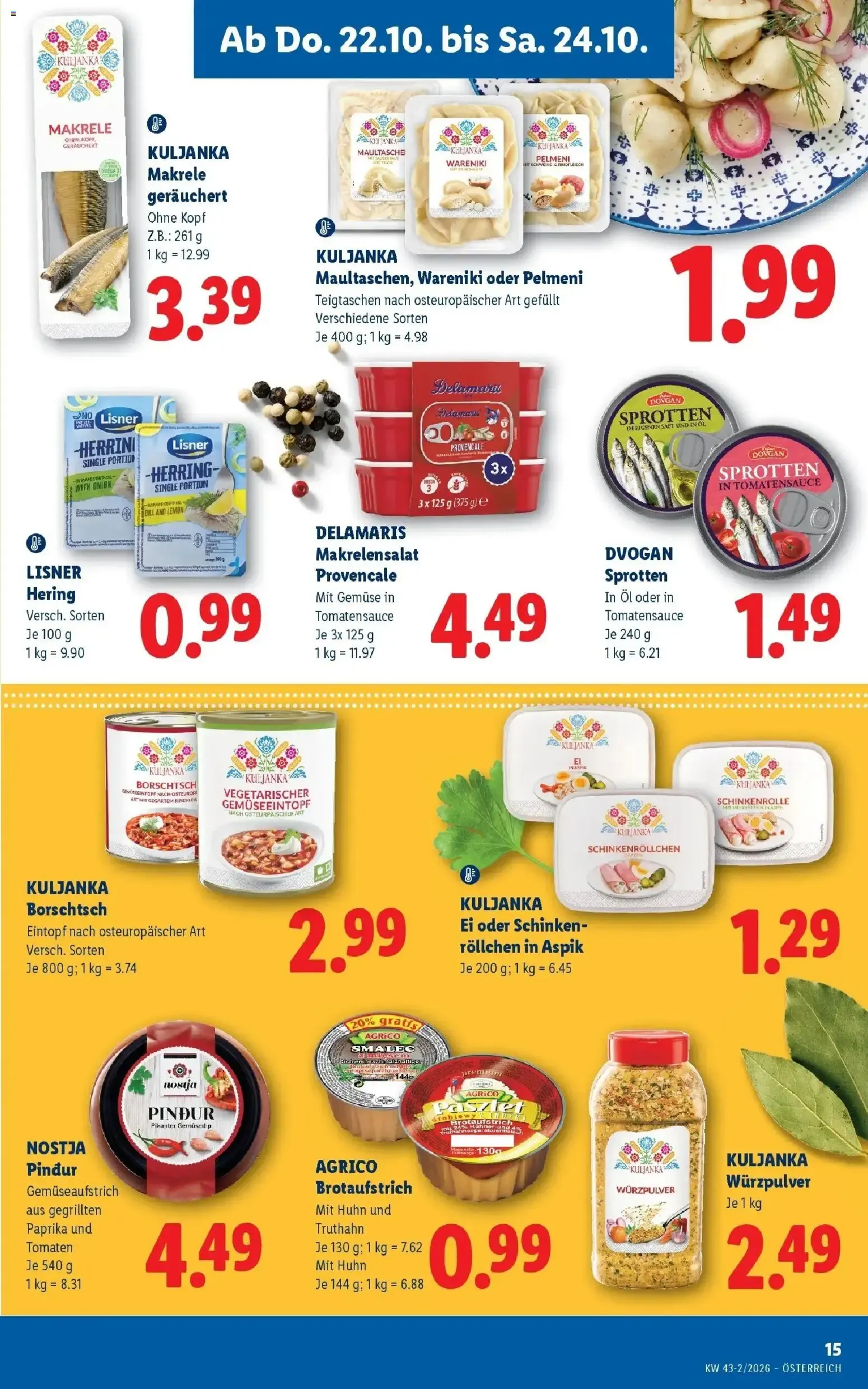 Lidl Flugblatt - Wien ab 18.10.2026 - Angebote ab donnerstag von 22. Oktober bis 24. Oktober 2026 - Flugblätt seite 17