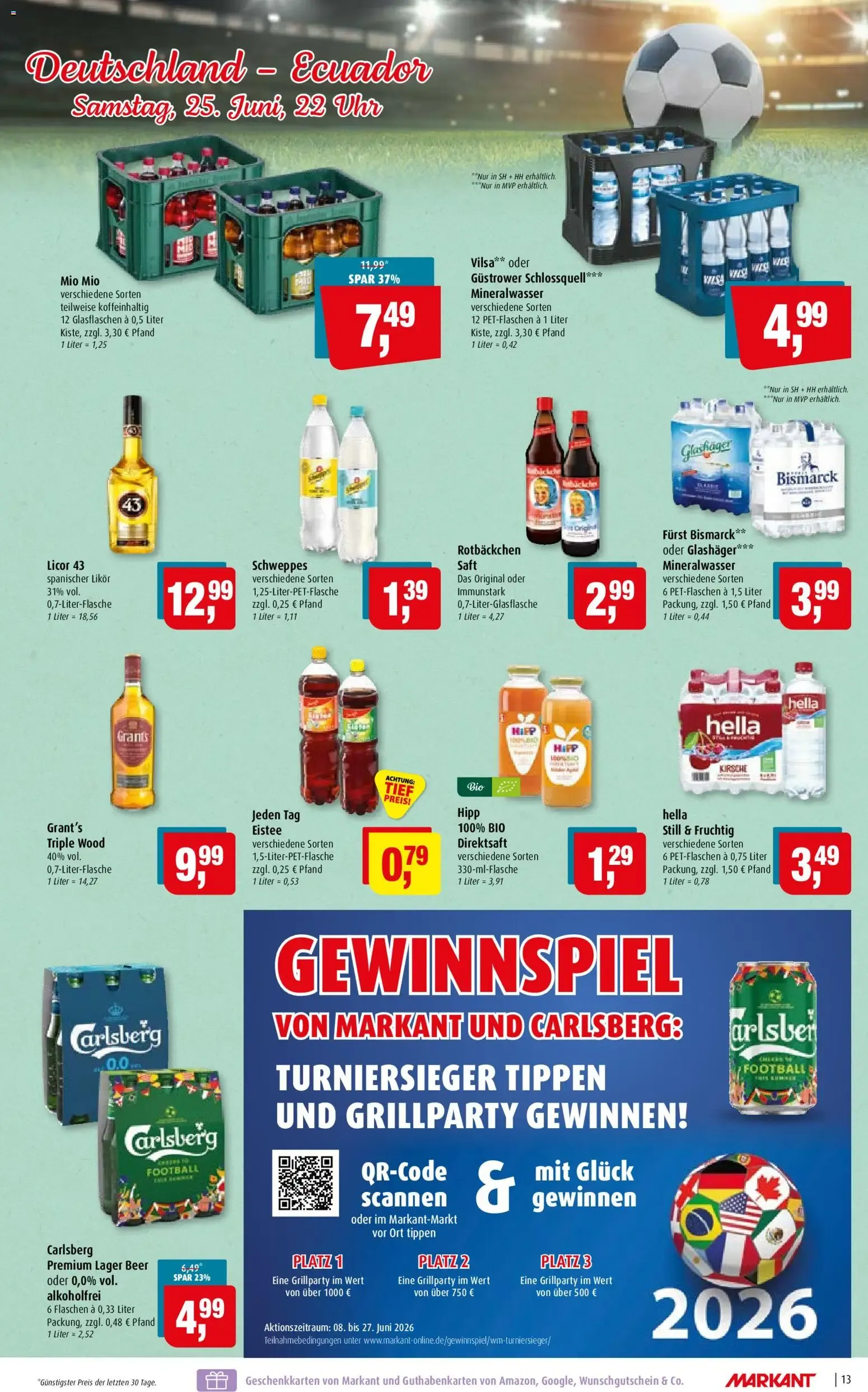 Markant Prospekt (ab 22.06.2026) zum Blättern von 22. Juni bis 27. Juni 2026 - Prospekt seite 13