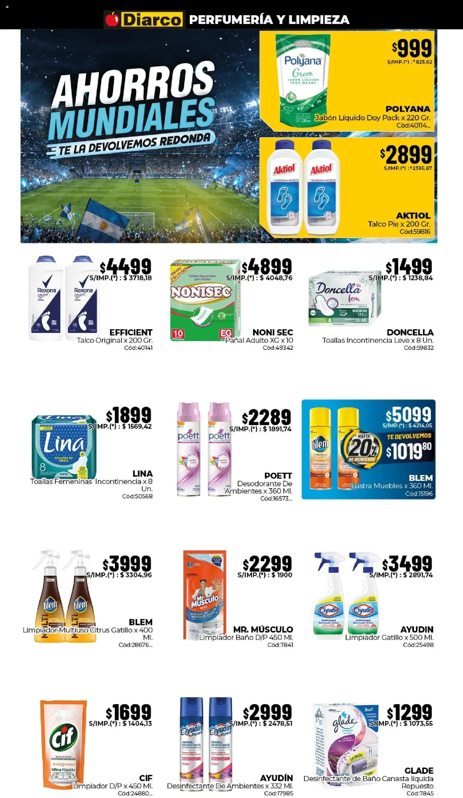 Ofertas de Diarco - Ahorros Mundiales del 22/06/2026 - 26/06/2026 22 de junio al 26 de junio 2026 - Página 14 del catálogo