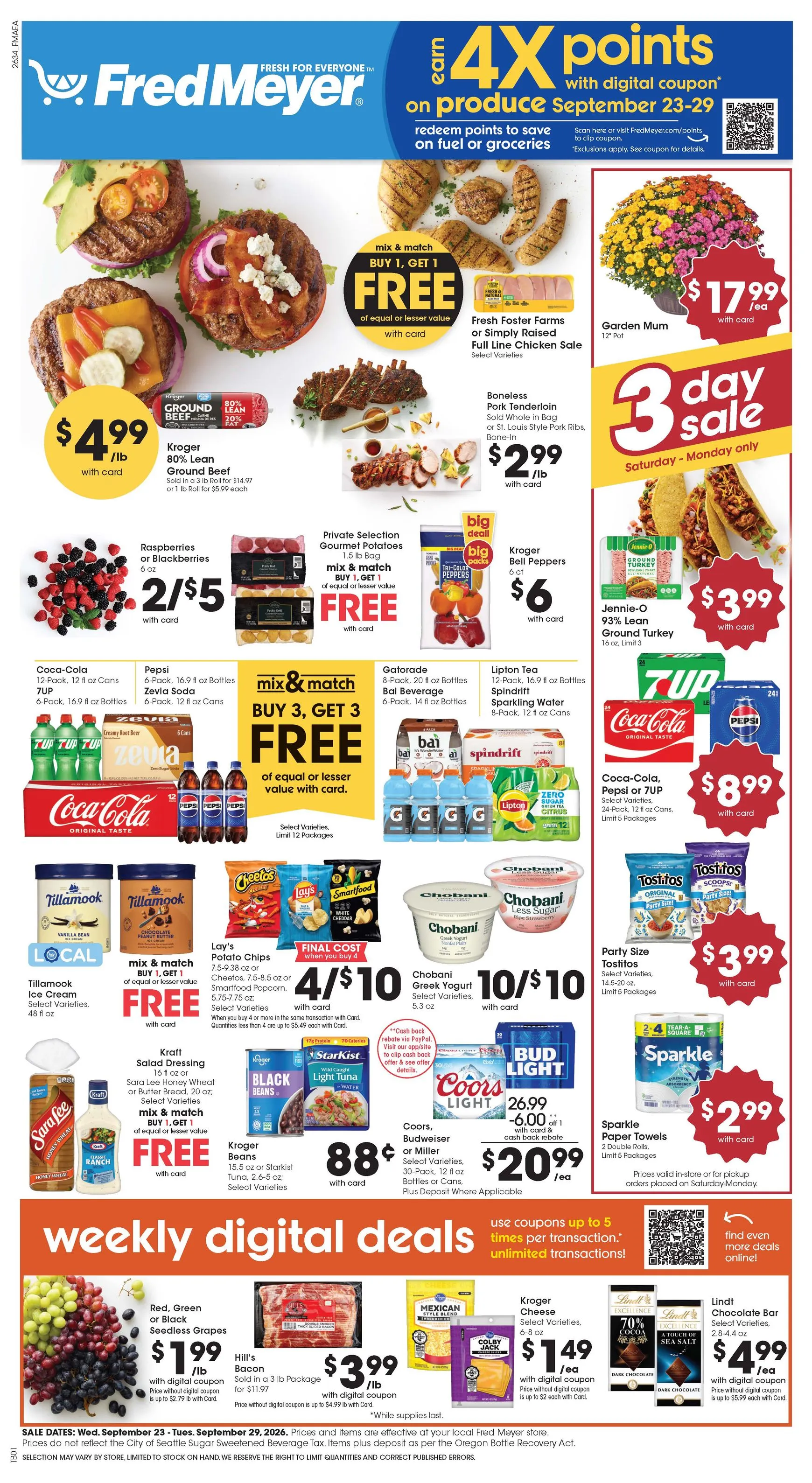 Weekly ad Current Fred Meyer leaflet valid from Wednesday 09/23/2026 to Tuesday 09/29/2026 from September 23 to September 29 2026 - Page 1