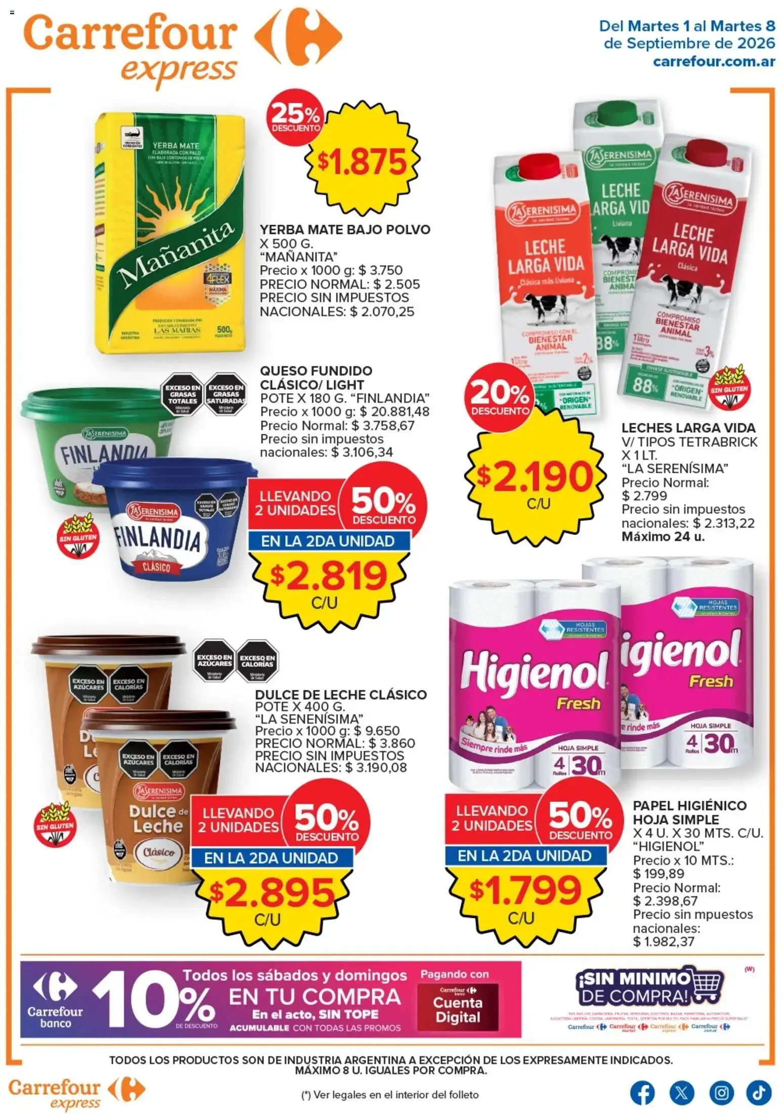Ofertas de Carrefour Express - Catálogo del 01/09/2026 - 09/09/2026 1 de septiembre al 8 de septiembre 2026 - Página 1 del catálogo
