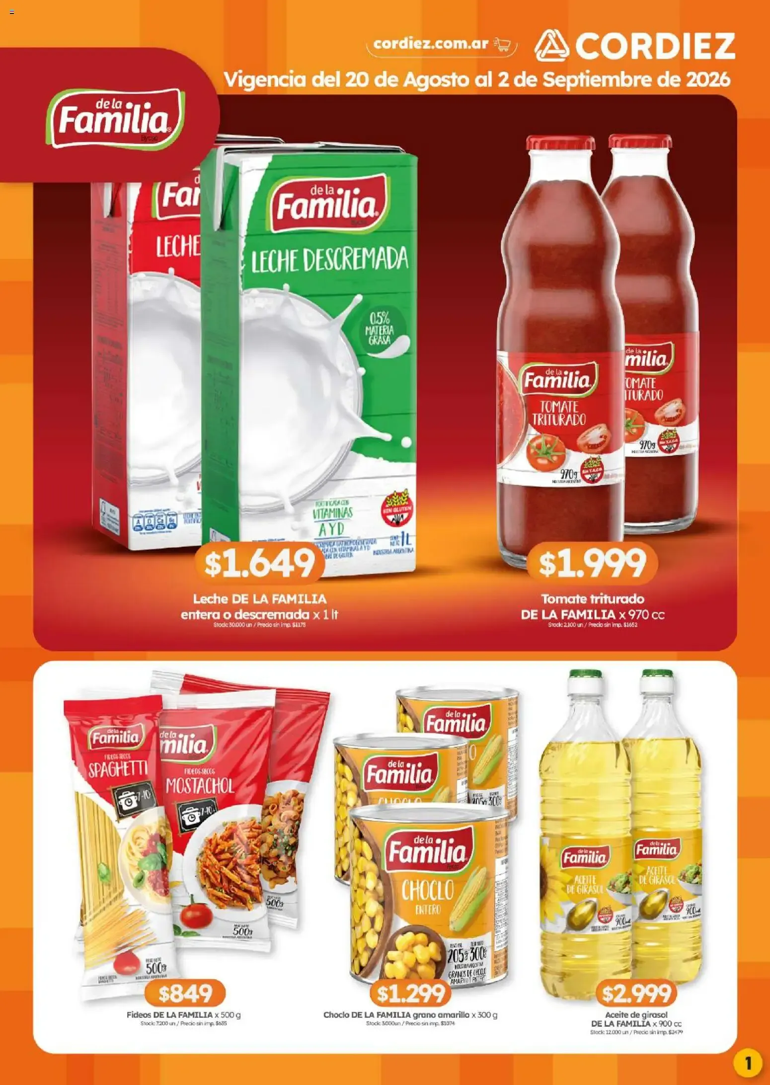 Ofertas de Cordiez ofertas || del 20/08/2026 - 02/09/2026 || Catálogo 20 de agosto al 2 de septiembre 2026 - Página 1 del catálogo
