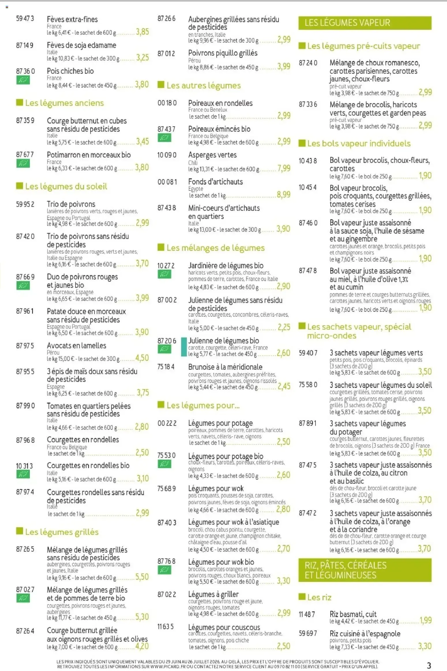 Picard - Catalogue Trimestriel à partir du 29/06/2026 - promo en ligne du 29 juin au 13 septembre 2026 - Catalogue page 3