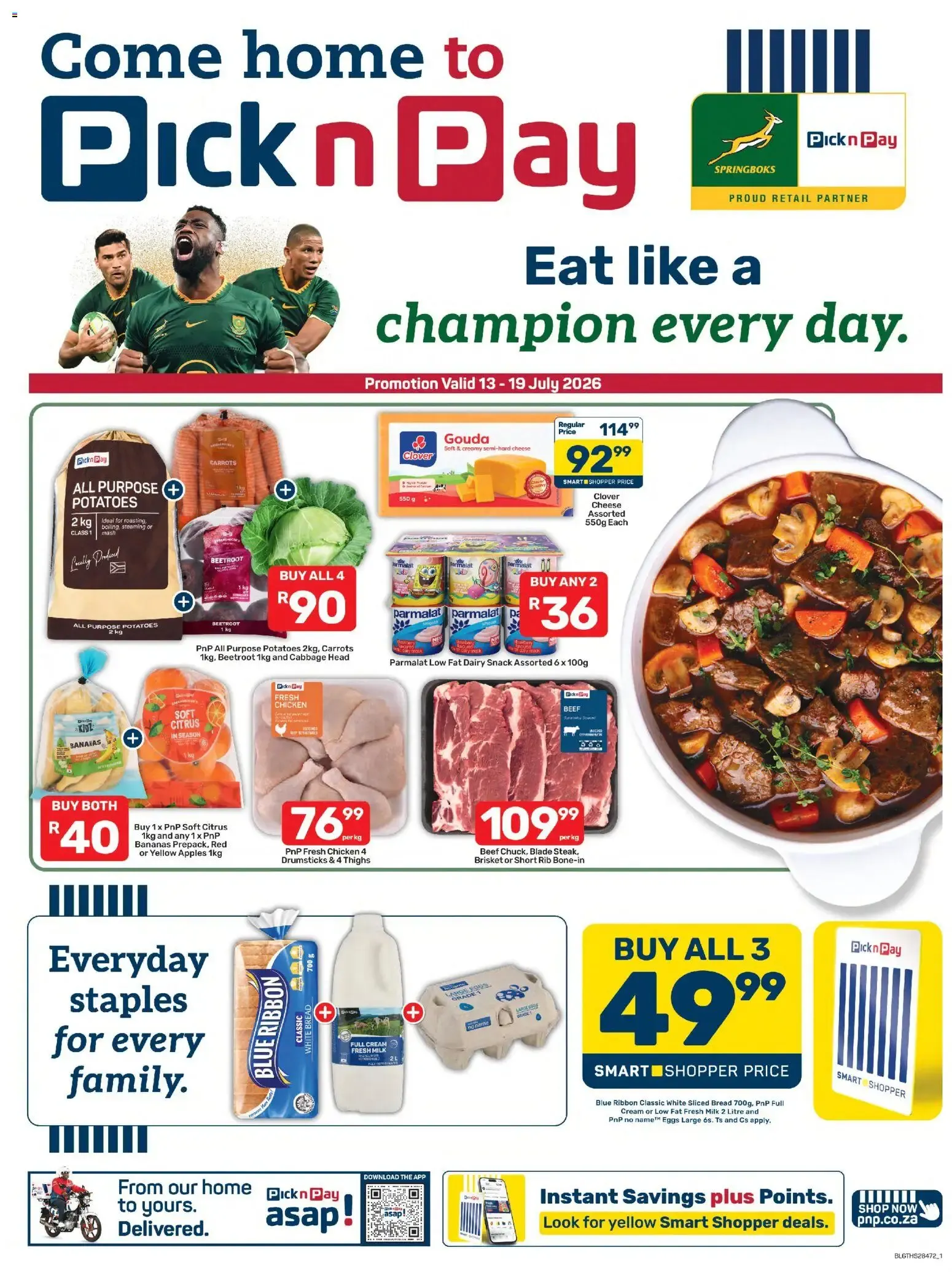 Pick n Pay Inland Provinces - Weekly Specials (13/07/2026 - 19/07/2026) Online from 13 July to 19 July 2026 - Catalogue Page 1