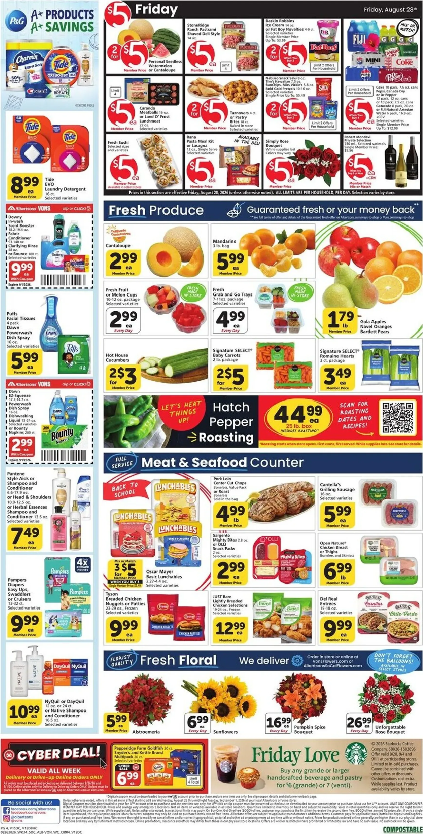 Weekly promotion Current Vons leaflet valid from Wednesday 08/26/2026 to Tuesday 09/01/2026 spanning from August 26 to September 1 2026 - Page 3 for Catalogue 365