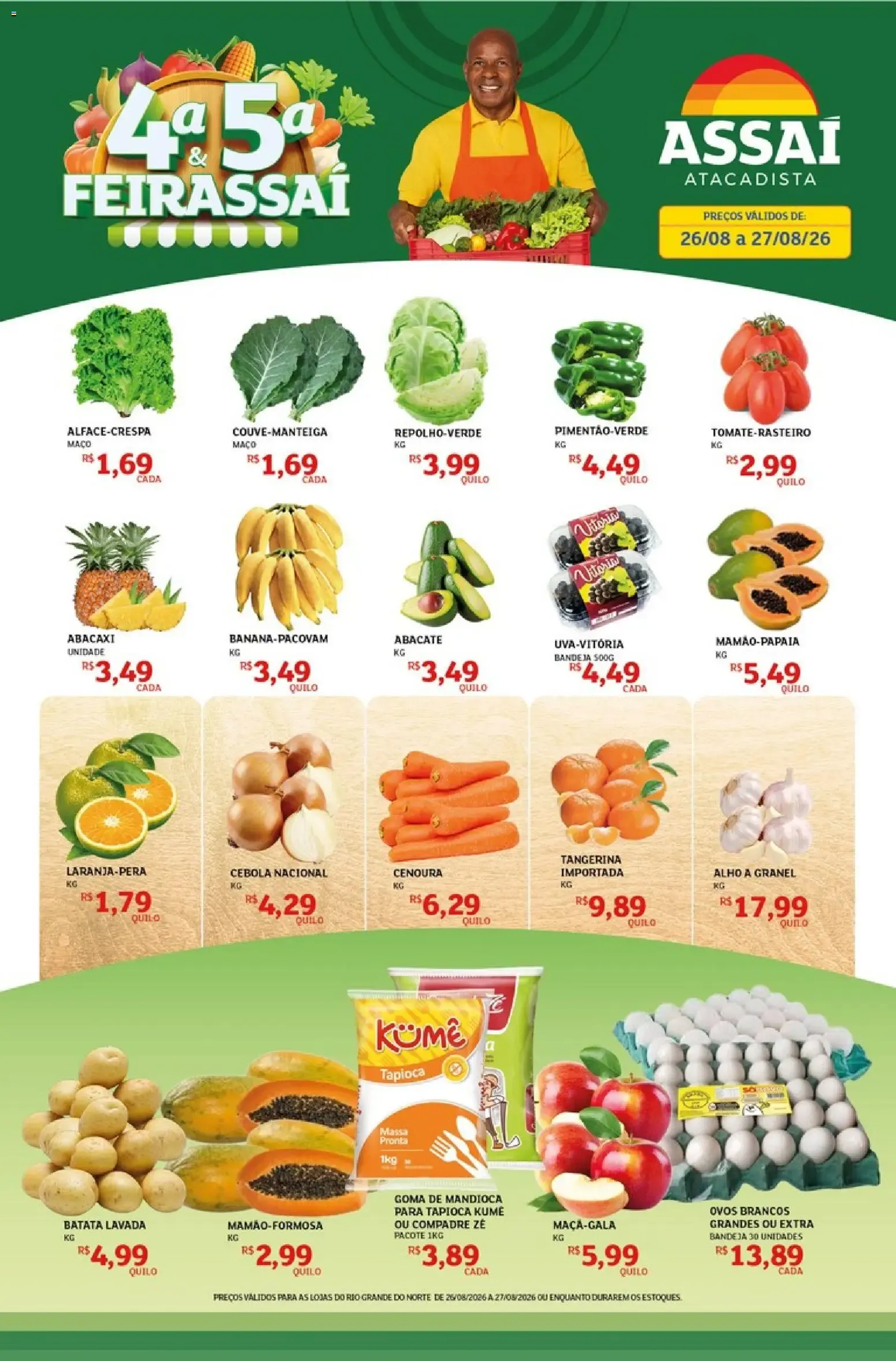 Encarte de Assaí Atacadista ofertas - RN de 26/08/2026 | Promoções Online 26 de agosto até 27 de agosto 2026 - Pagina 1