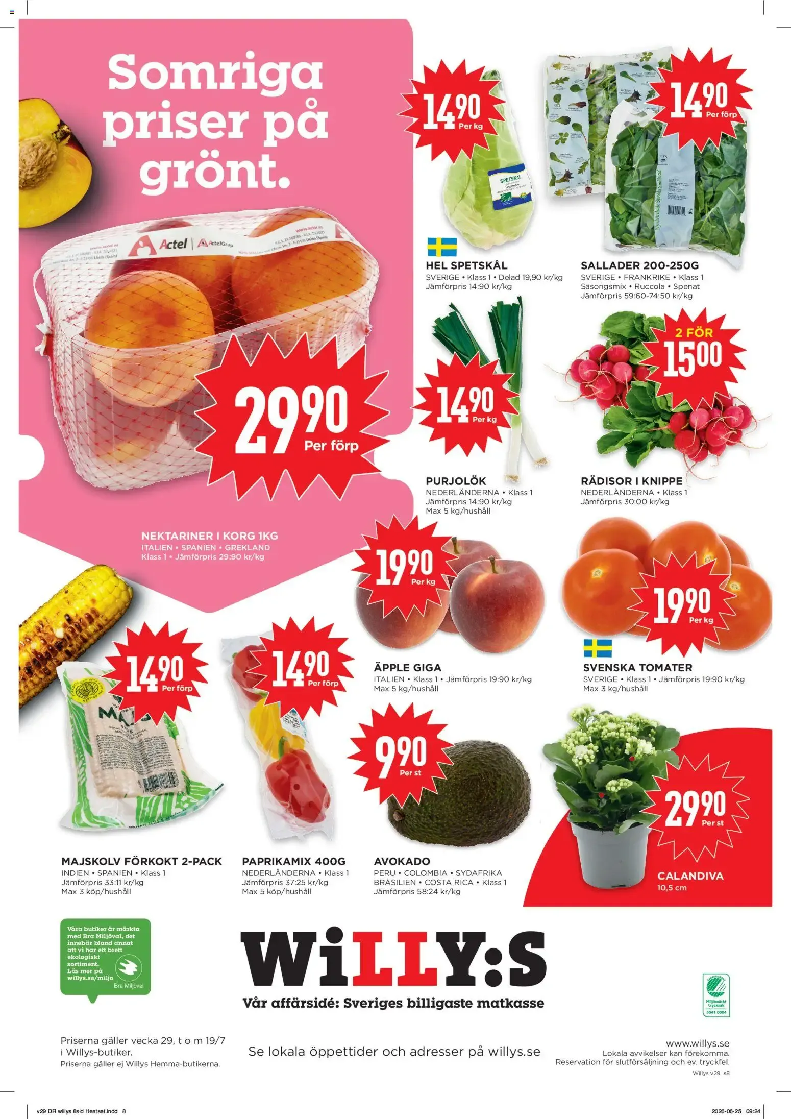 Willys: Veckans hyvlade priser från 13 juli till 19 juli 2026 - Reklamblad sidor 8