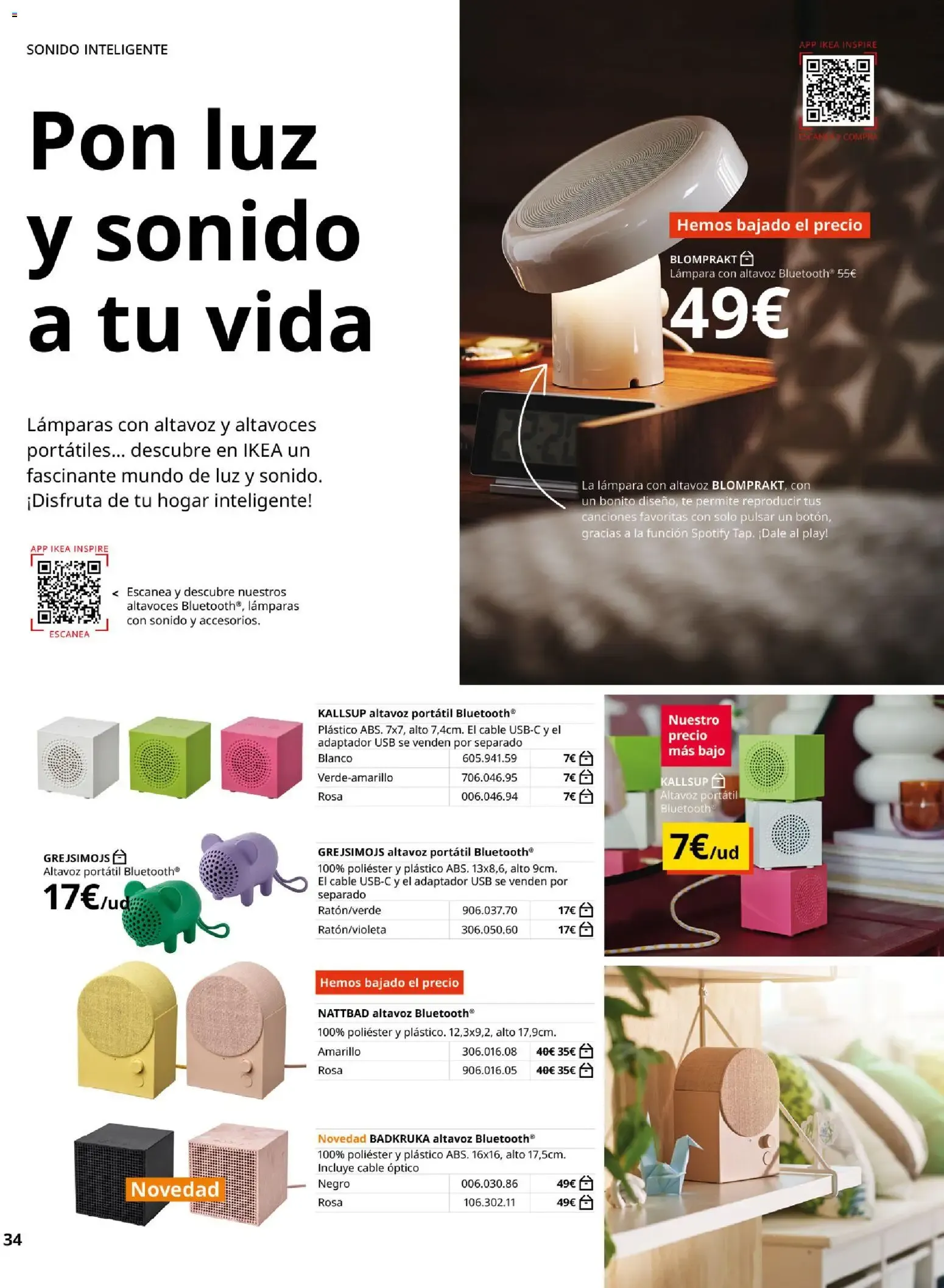 Catálogo de IKEA - Guía de Compra Iluminación y Sonido para tu Hogar 29 de septiembre al 31 de enero 2027 - Página 34