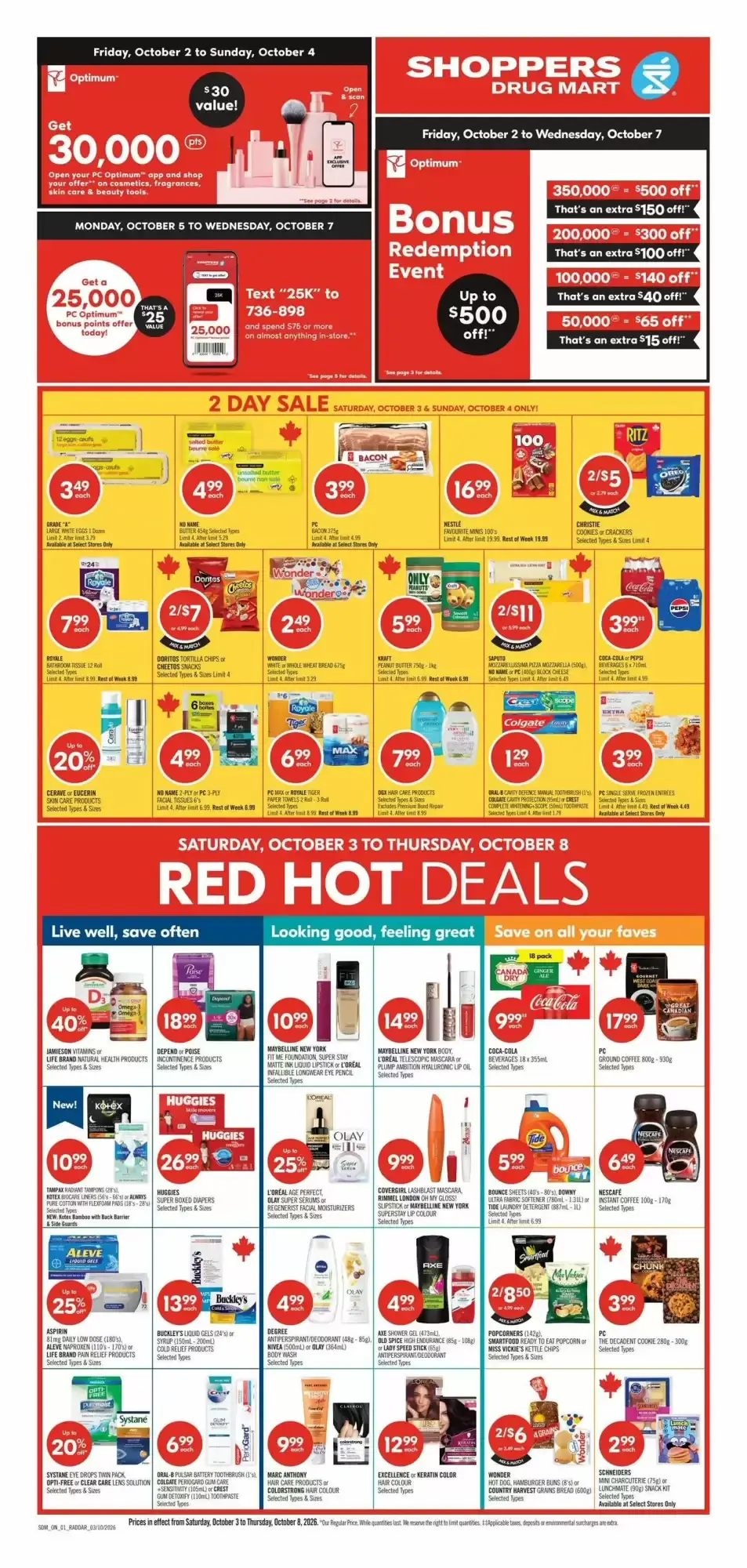 Shoppers Drug Mart flyer week 40 from October 3 to October 8 2026 - flyer page 1