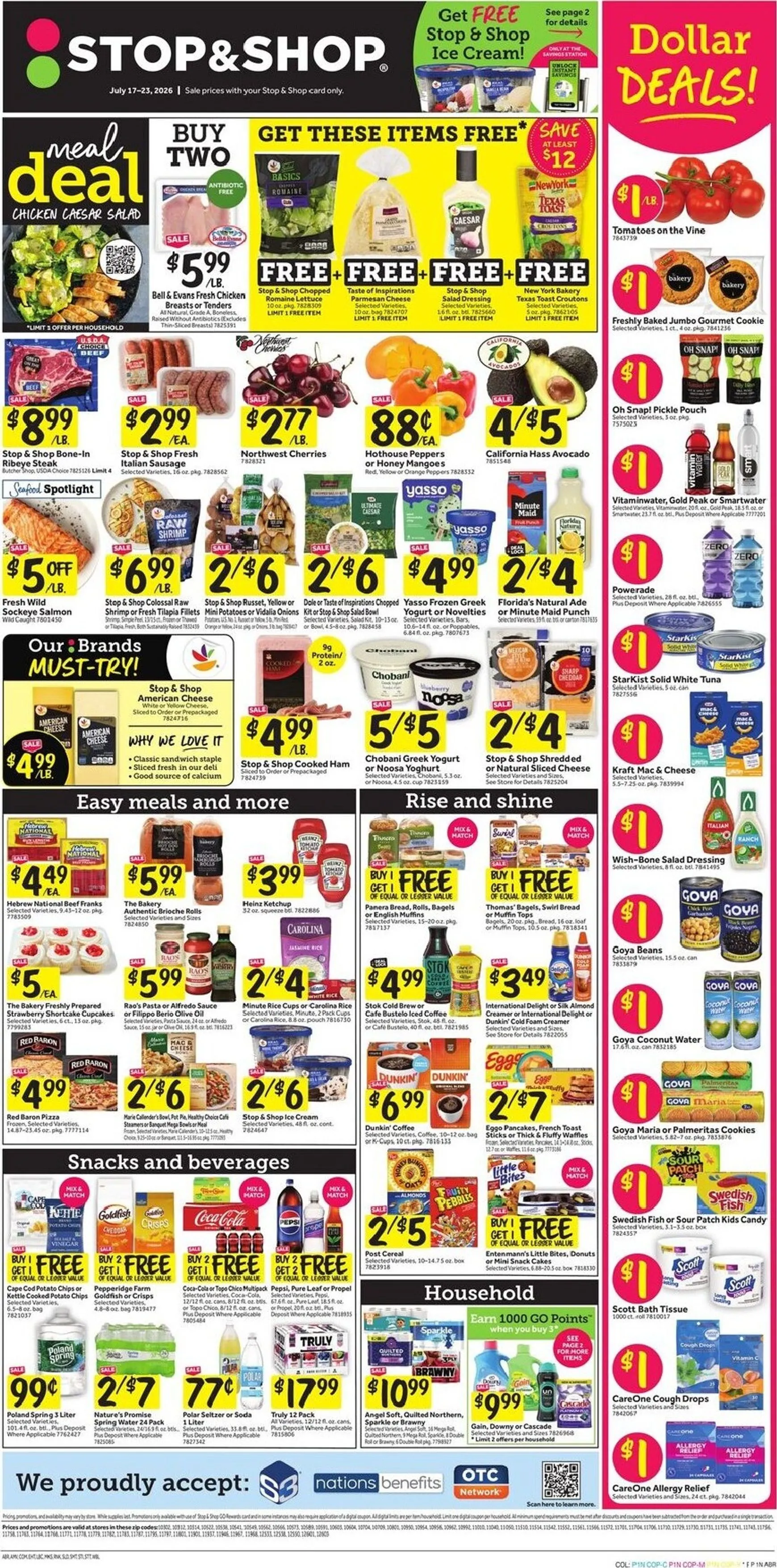 Weekly promotion Current Stop and Shop leaflet valid from Friday 07/17/2026 to Thursday 07/23/2026 spanning from July 17 to July 23 2026 - Page 1 for Catalogue 365